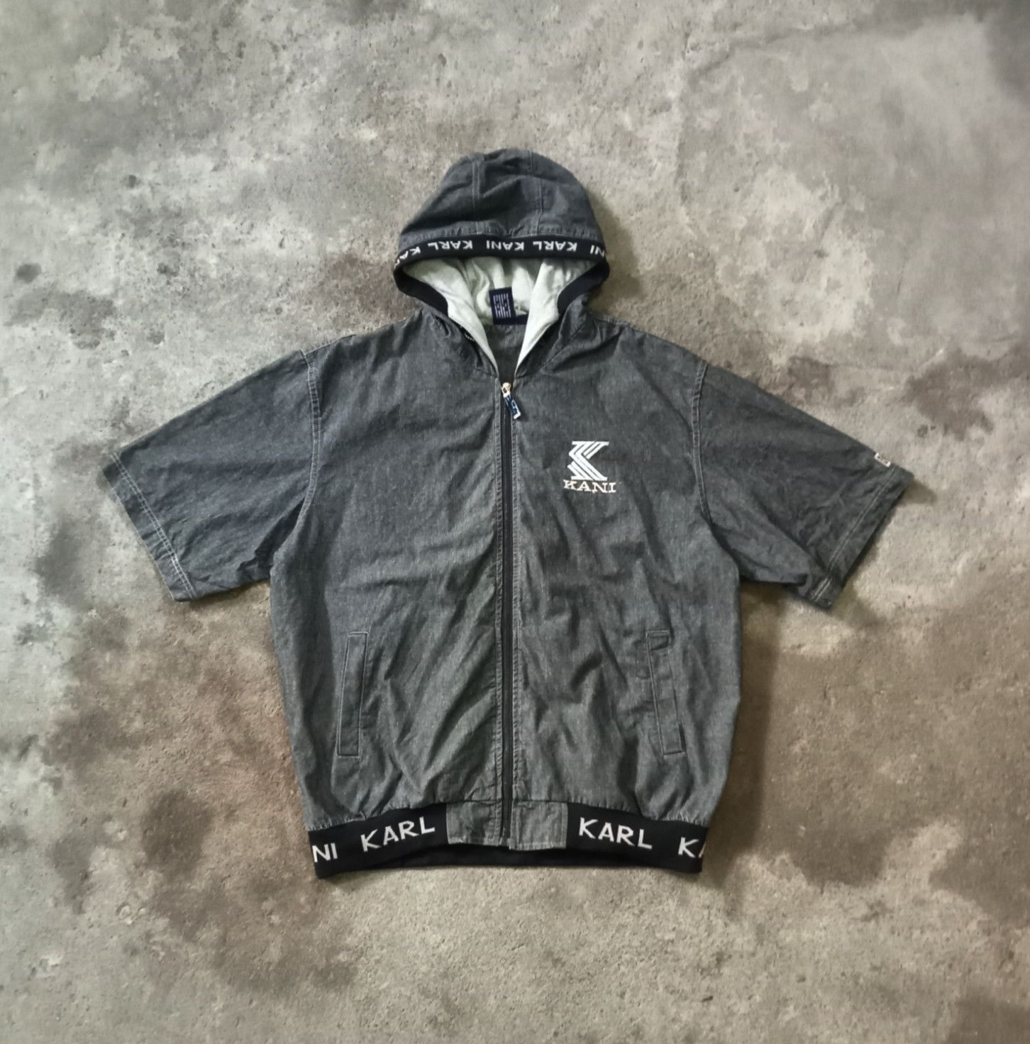 Karl Kani Karl Kani Short Sleeves Hoodie Jacket x Vintage x y2k Size US XXL / EU 58 / 5 - 2 Thumbnail