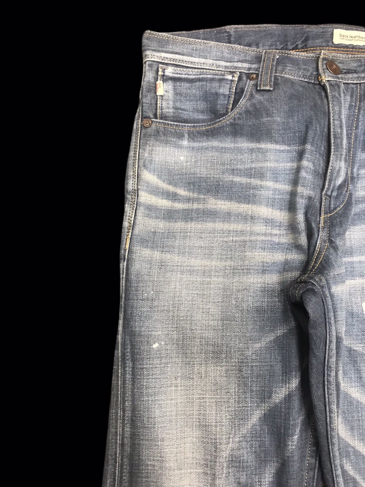 Japanese Brand 💥BACK NUMBER CINCH BACK COOL FADES STRAIGHT DENIM F364 Size US 30 / EU 46 - 4 Thumbnail