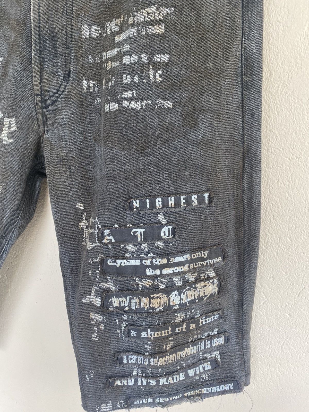 In The Attic IntheAttoc Rusty Punk Distressed Short Denim Size US 32 / EU 48 - 7 Thumbnail