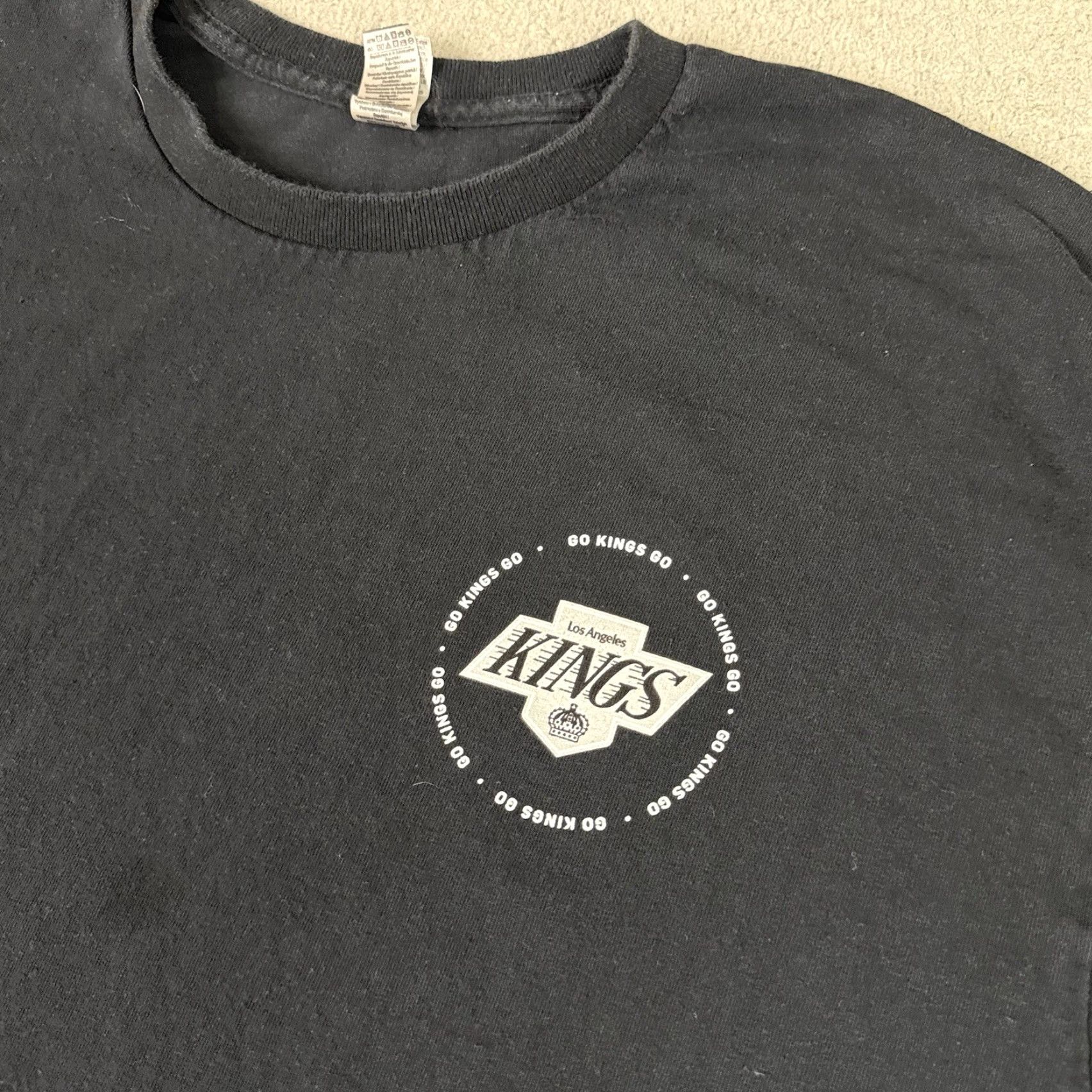 Gildan VINTAGE LA Kings T Shirt Adult XL Black Day Of The Dead Skull Rare Size US XL / EU 56 / 4 - 4 Thumbnail