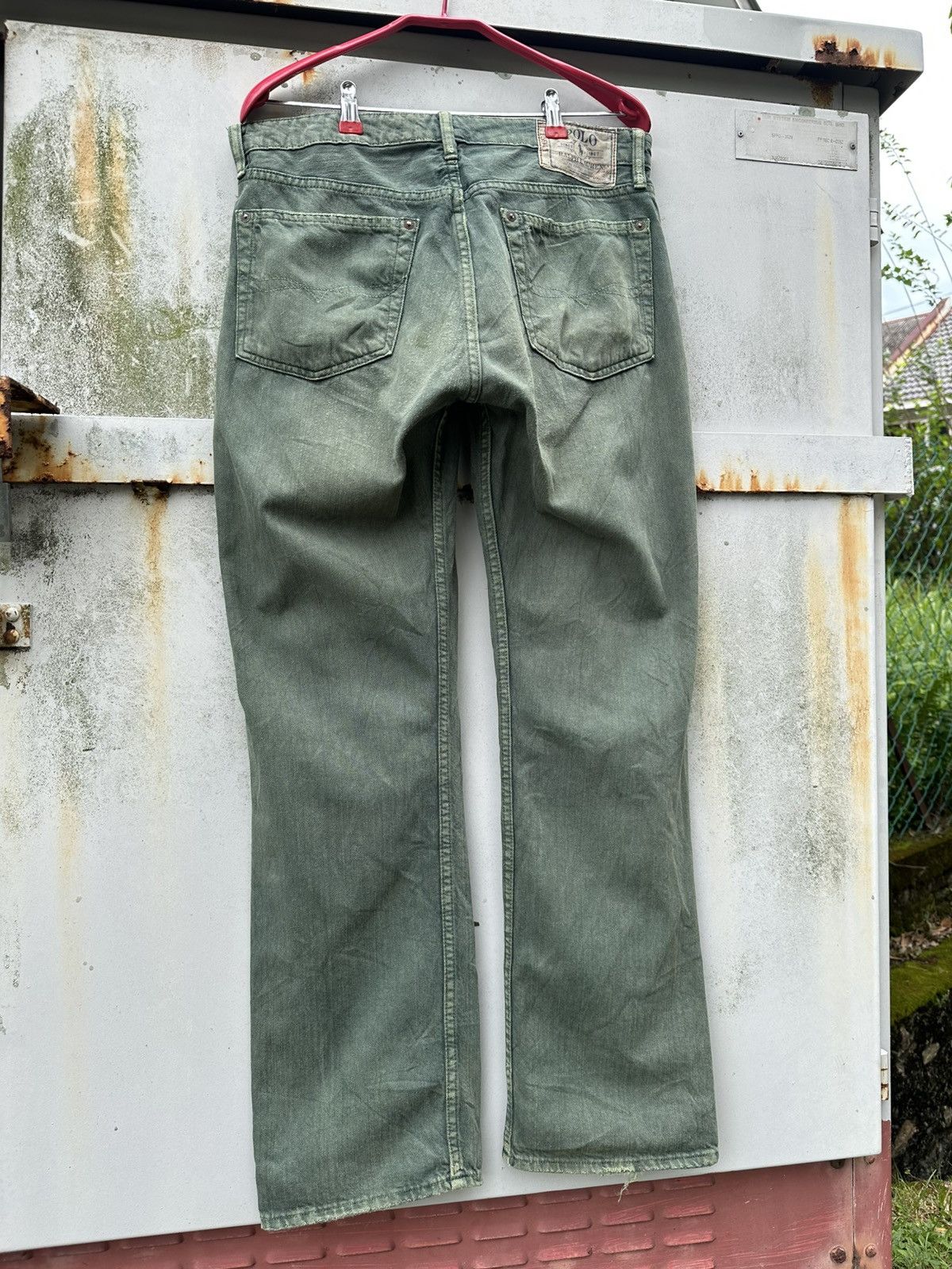 Ralph Lauren THRASHED Vintage RALPH LAURENT Faded Green Baggy Jeans Size US 32 / EU 48 - 6 Thumbnail
