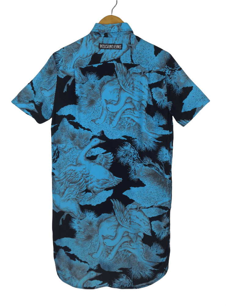 Moschino Vintage 90s Moschino Shirt Abstract Habitat Art Overprint Size M / US 6-8 / IT 42-44 - 3 Thumbnail