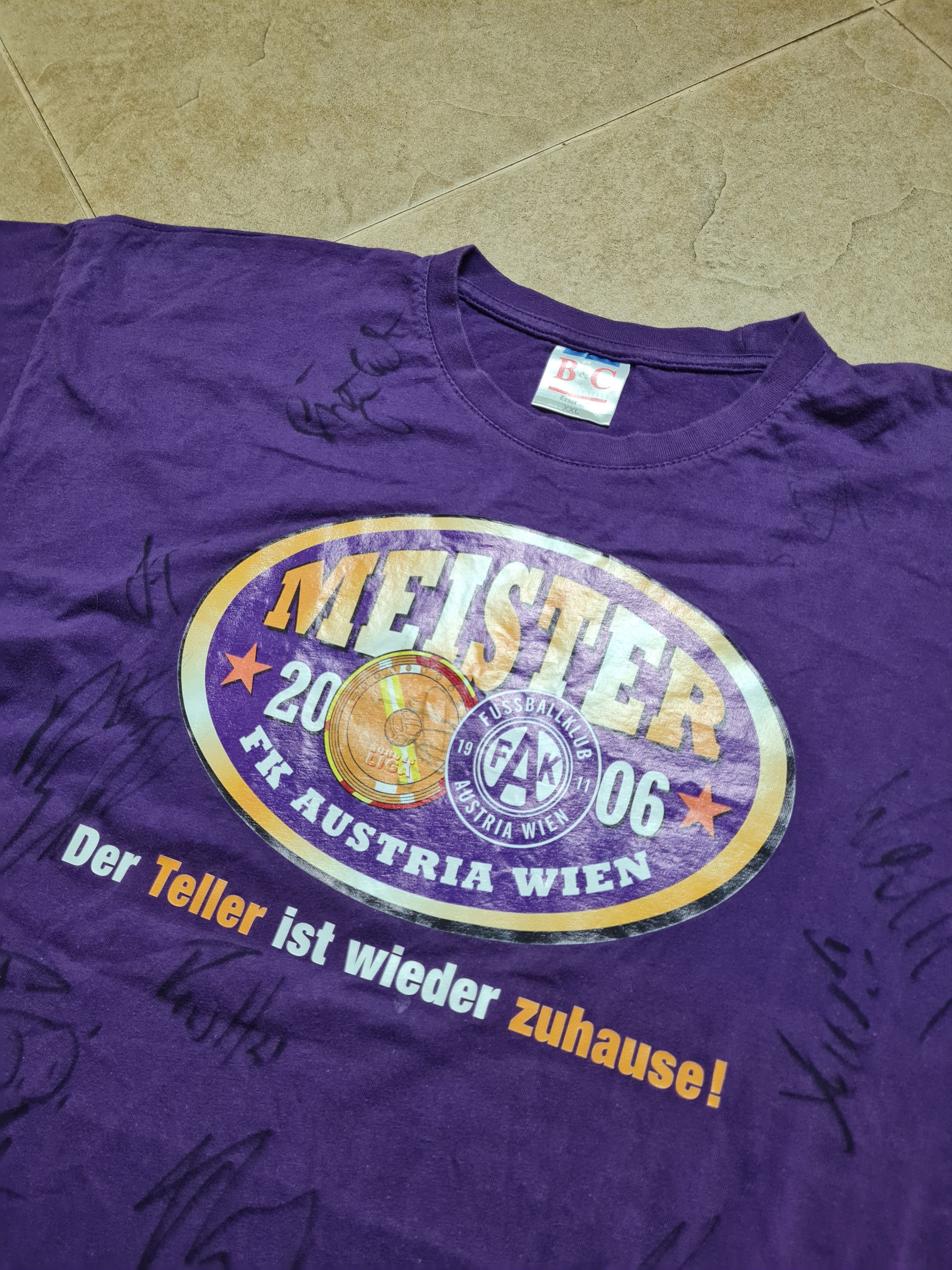 Other Vintage Jersey MEISTER 2006 FK AUSTRIA WIEN T-shirts Size US XXL / EU 58 / 5 - 8 Thumbnail