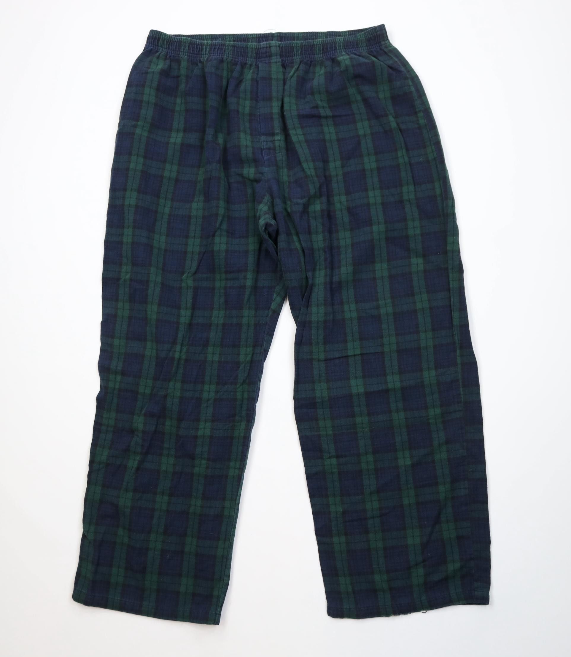 L.L. Bean Vintage 90s Y2K LL Bean Wide Leg Pajamas Pants PJs Plaid Size US 38 / EU 54 - 1 Thumbnail