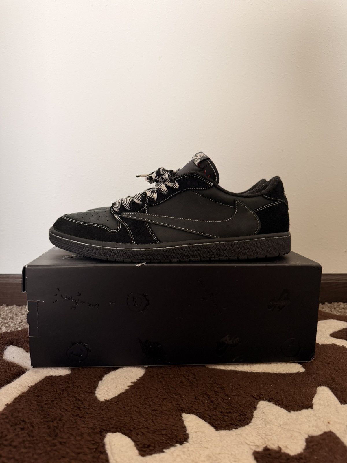 Nike × Travis Scott Travis Scott x Air Jordan 1 Low ‘Black Phantom’ Size US 15 / EU 48 - 1 Thumbnail