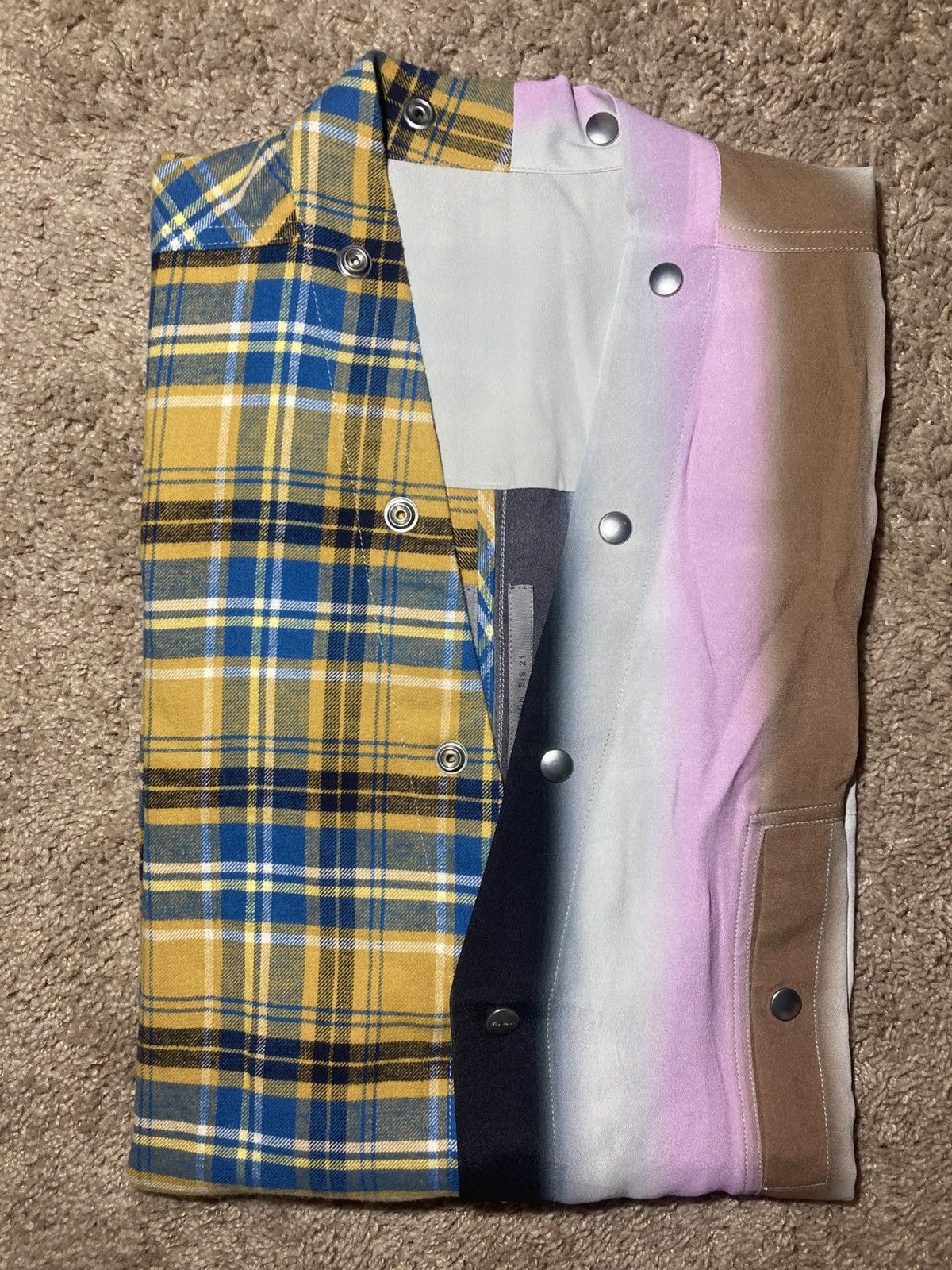 Rick Owens New SS21 Rick Owens Phlegethon Faun Shirt Flannel Hybrid 46 Size US S / EU 44-46 / 1 - 1 Thumbnail