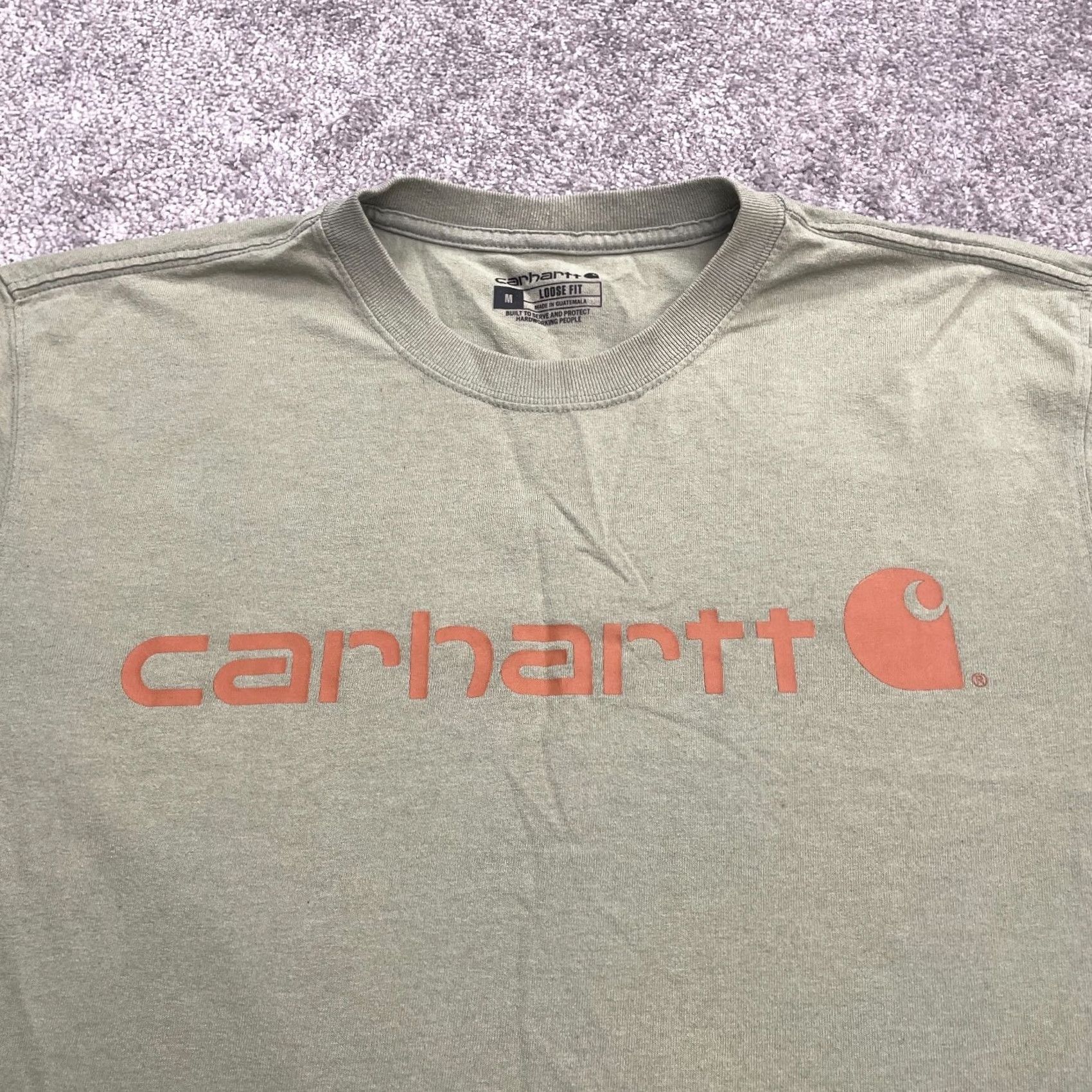 Carhartt VINTAGE Carhartt Loose Fit Graphic T-Shirt Mens Medium Green Crew Neck Cotton Casual Tee Size US M / EU 48-50 / 2 - 3 Thumbnail