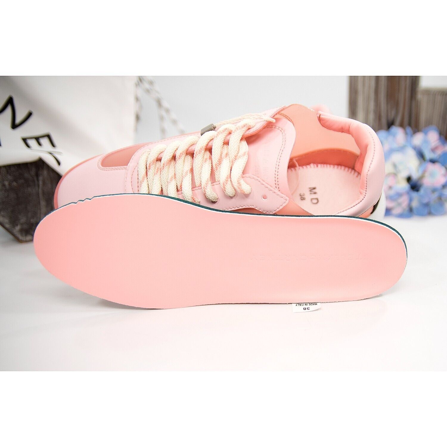 Stella McCartney Stella McCarney Rose Loop Oversize Vegan Leather Sneaker Size US 8 / IT 38 - 13 Thumbnail