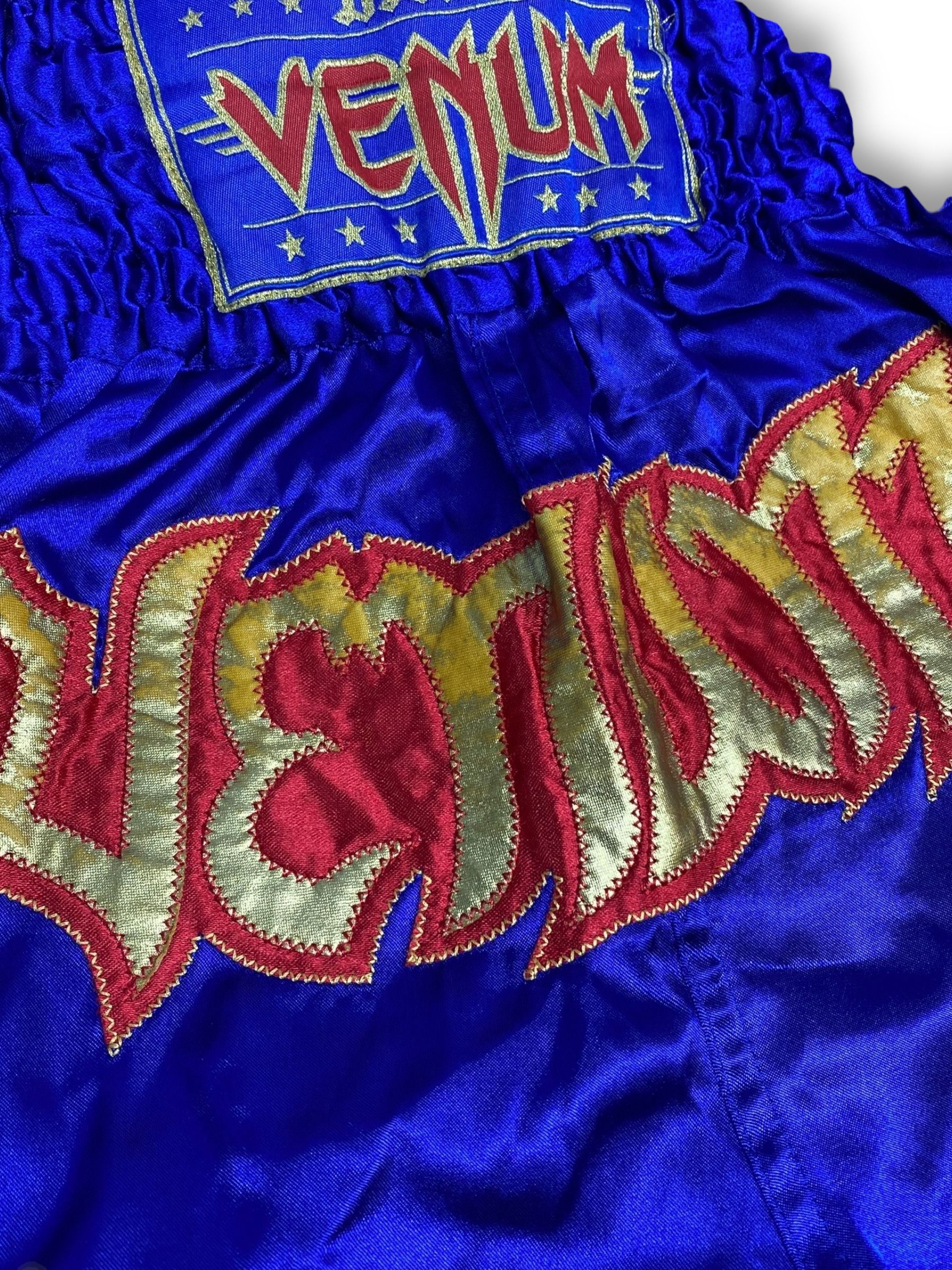 Other 🔥 Y2K VENUM VINTAGE MUAI THAI MMA SATIN HYPE SHORTS Size US 32 / EU 48 - 3 Thumbnail