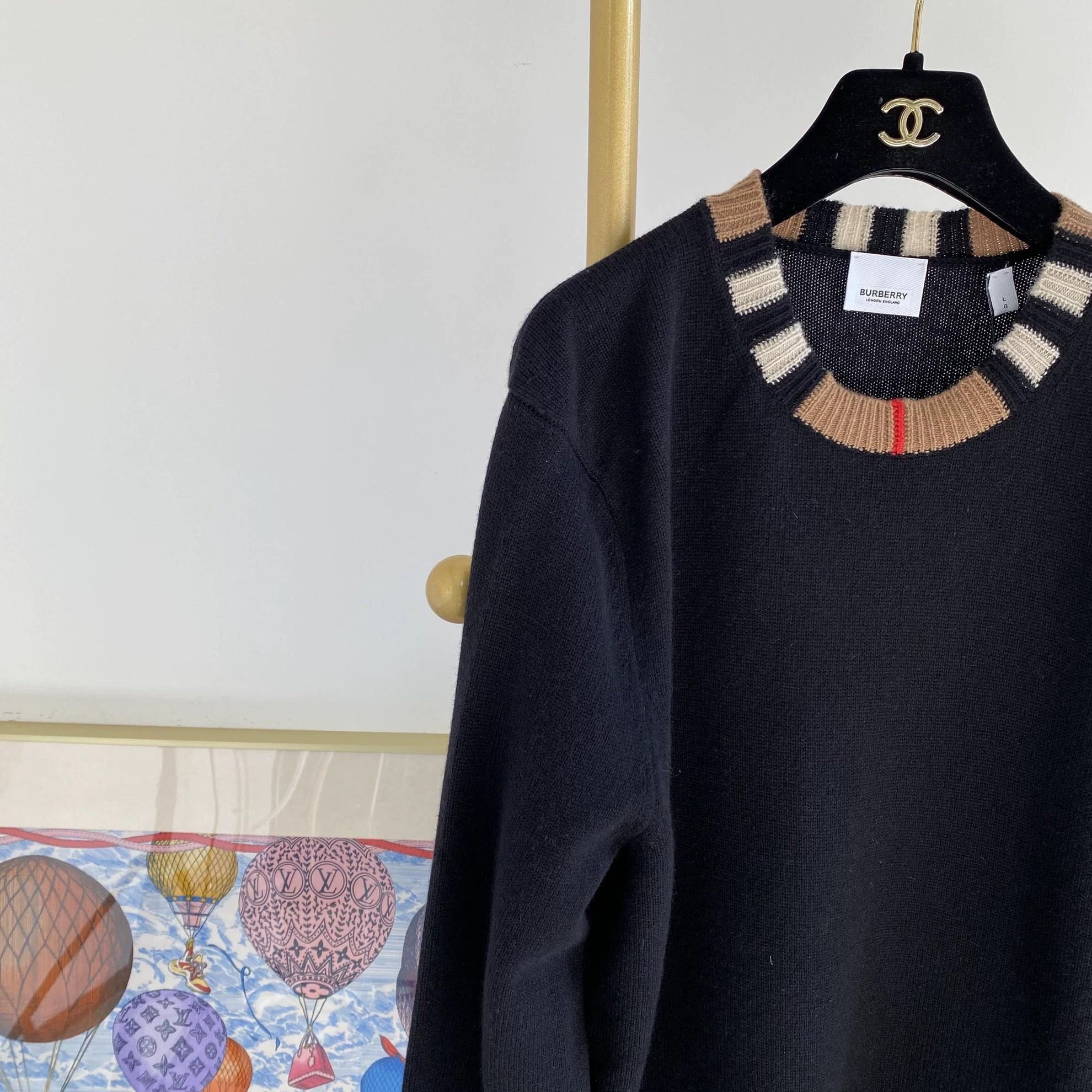 Burberry Burberry Black Knit Top L New With Tags Size US L / EU 52-54 / 3 - 3 Thumbnail