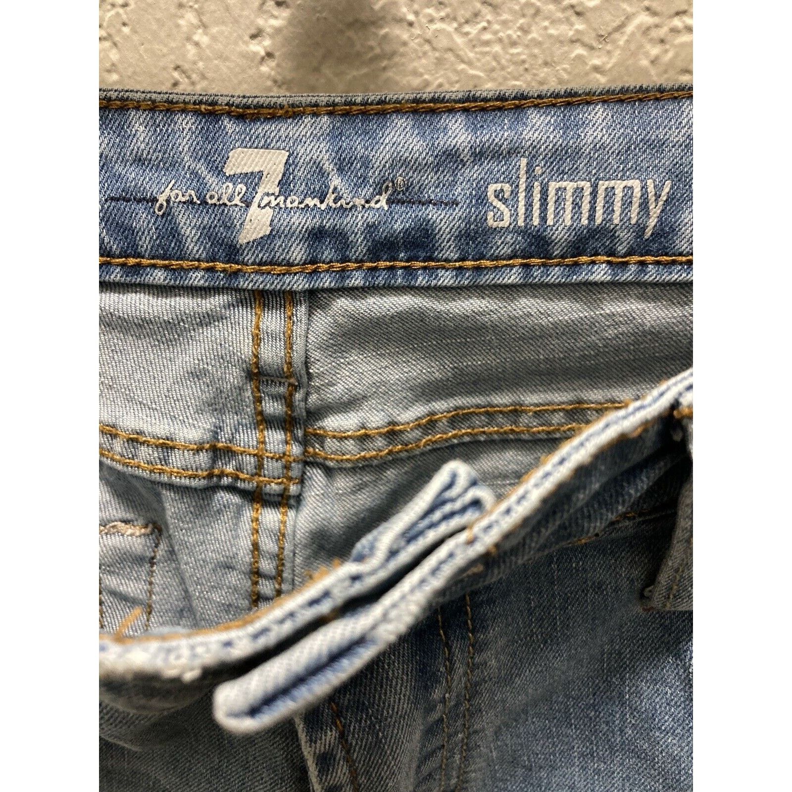 7 For All Mankind 7 FOR ALL MANKIND SLIMMY Denim Jeans Boy Size 16 Distressed Size 38" / US 16 / IT 52 - 4 Thumbnail
