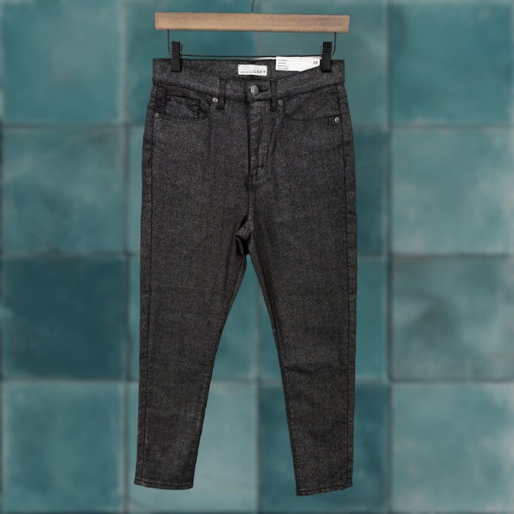 Loft VINTAGE Loft The Skinny Jeans Womens 28 Petite Charcoal Wash High Rise Stretch Denim NWT Size 28" / US 6 / IT 42 - 1 Thumbnail