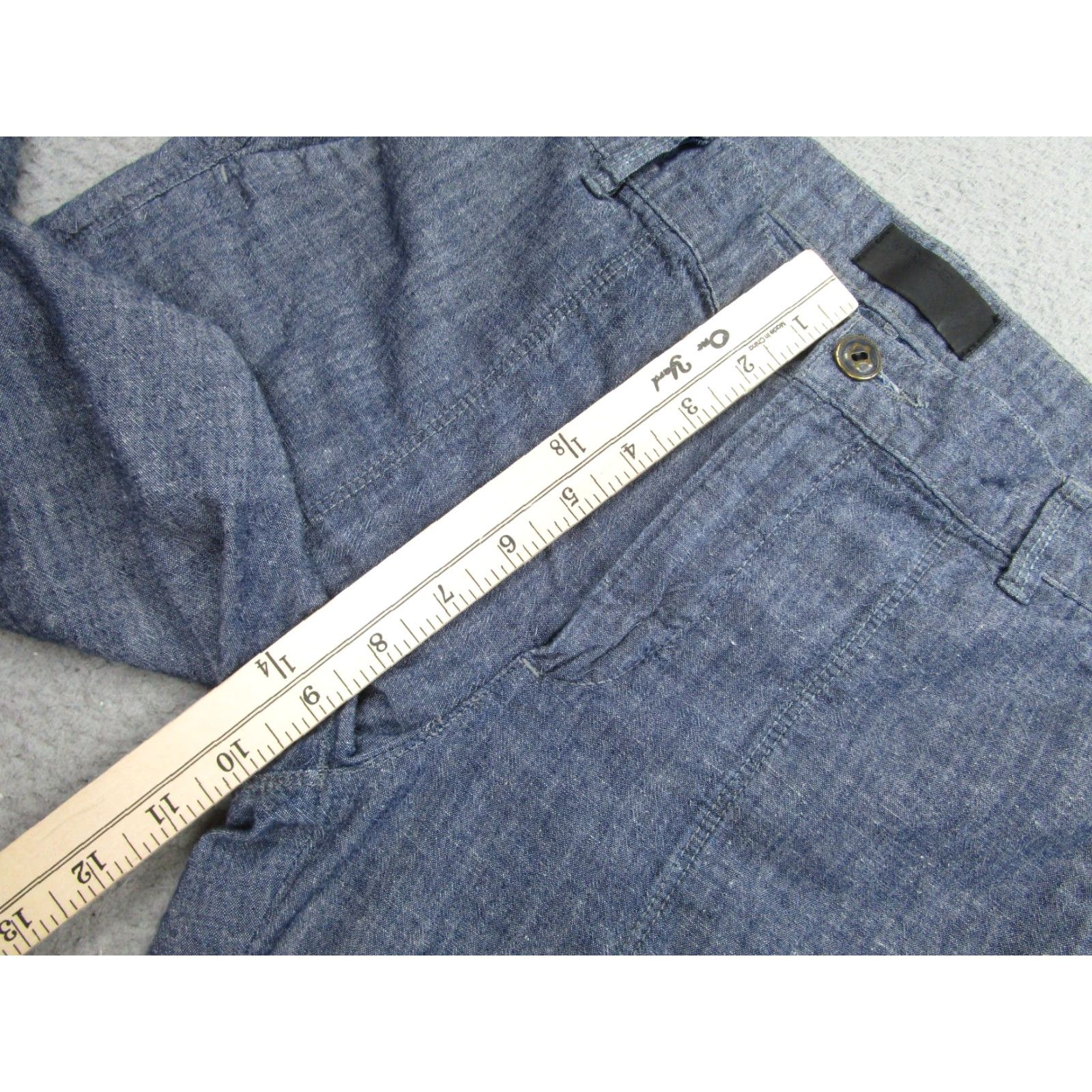 Vince Vince Pants Women 27 Blue Chambray Cotton Tapered Zip Fly Pockets Casual Chino Womens Size 27" / US 4 / IT 40 - 5 Thumbnail