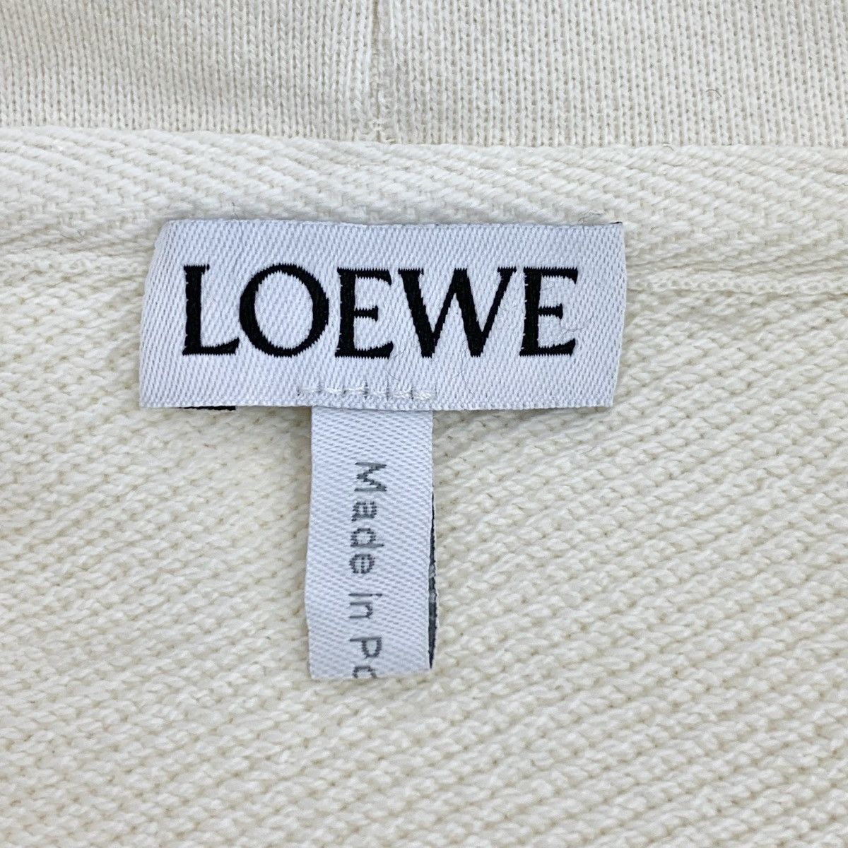 Loewe Loewe Beige Logo Leather Patch Hooded Sweatshirt K26WX Size US S / EU 44-46 / 1 - 6 Thumbnail