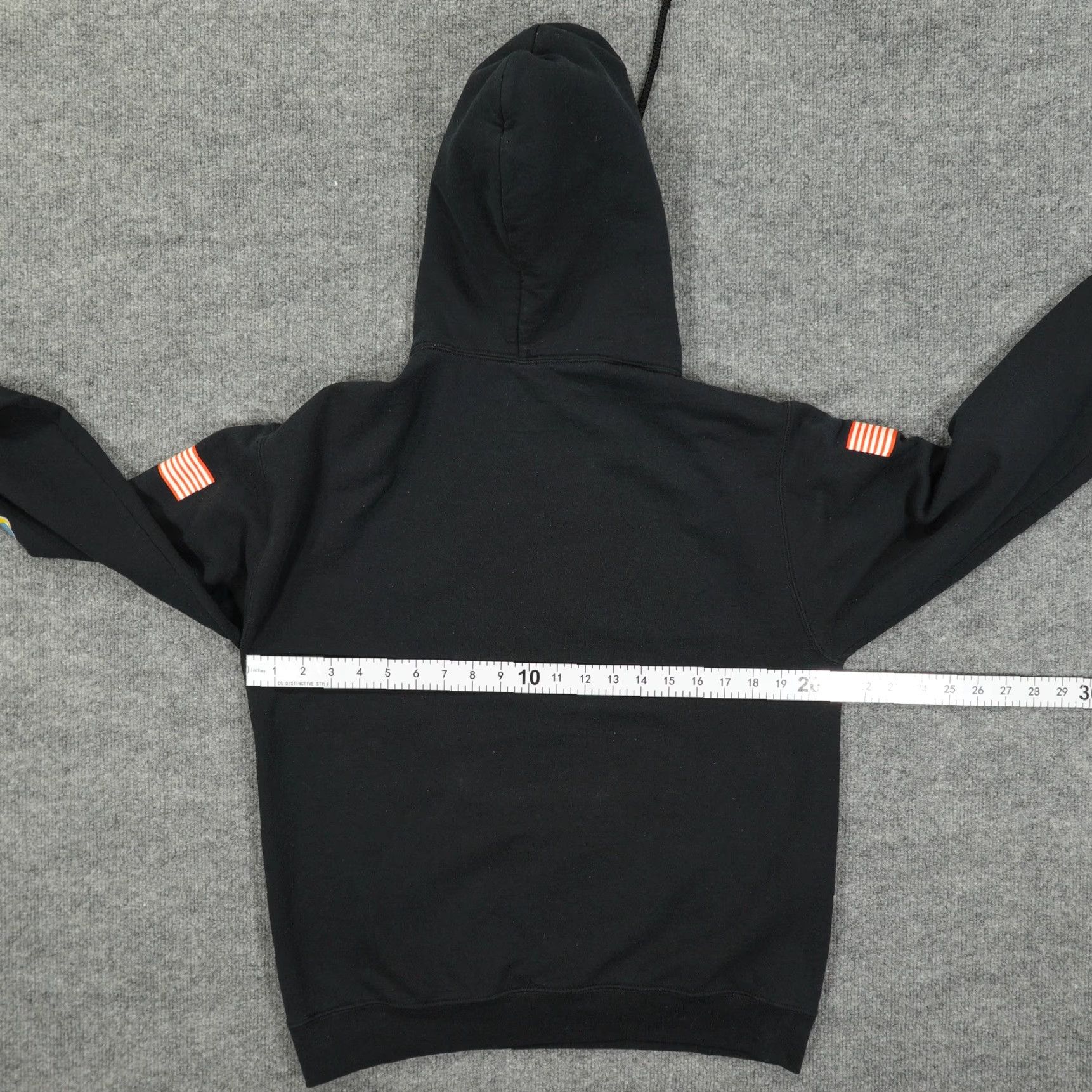 Vintage Bowery Supply Co NASA Hoodie Mens Medium Black Pullover Graphic Space Patches Size US M / EU 48-50 / 2 - 4 Thumbnail