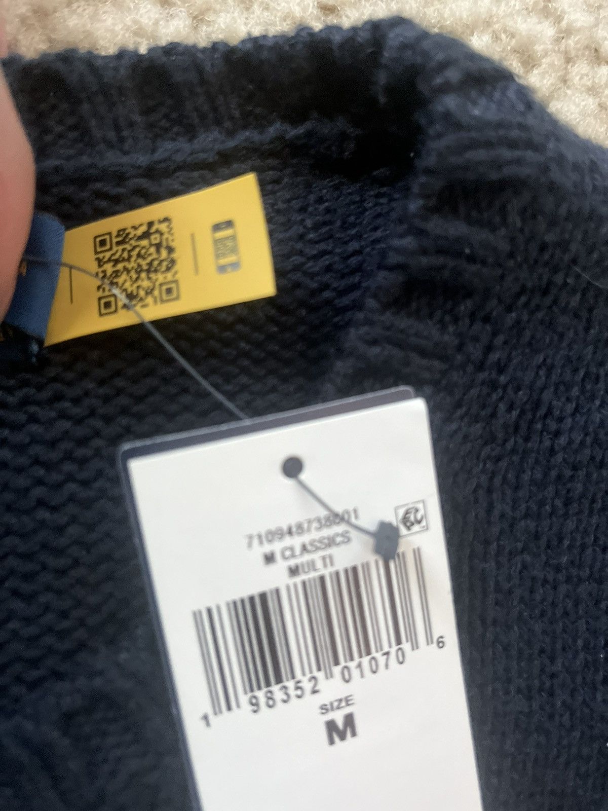 Polo Ralph Lauren navy blue polo knit sweater Size US M / EU 48-50 / 2 - 5 Thumbnail