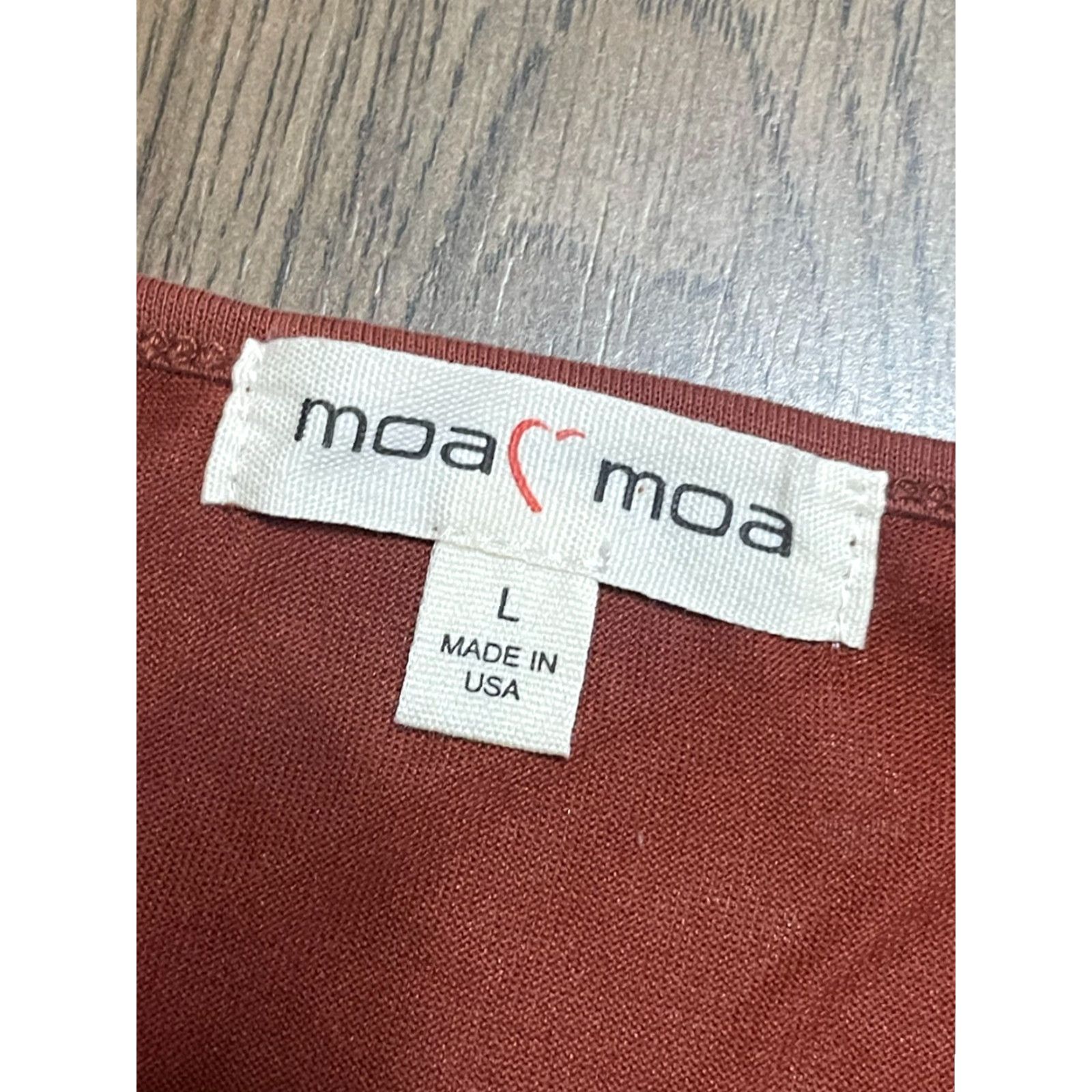 Vintage Moa Moa Shirt Womens Large Orange Crop Top V-neck T-Shirt Casual Cropped Regular Size L / US 10 / IT 46 - 7 Thumbnail
