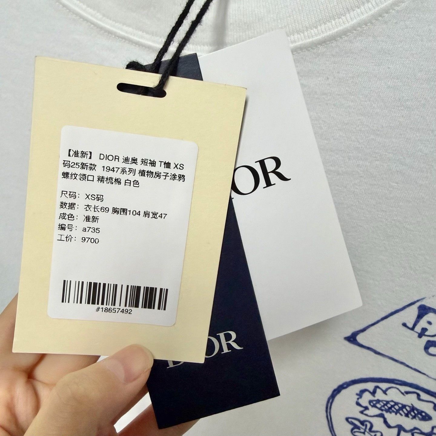 Dior Dior 1947 Collection Plant House Graffiti T-shirt Size US XS / EU 42 / 0 - 5 Thumbnail