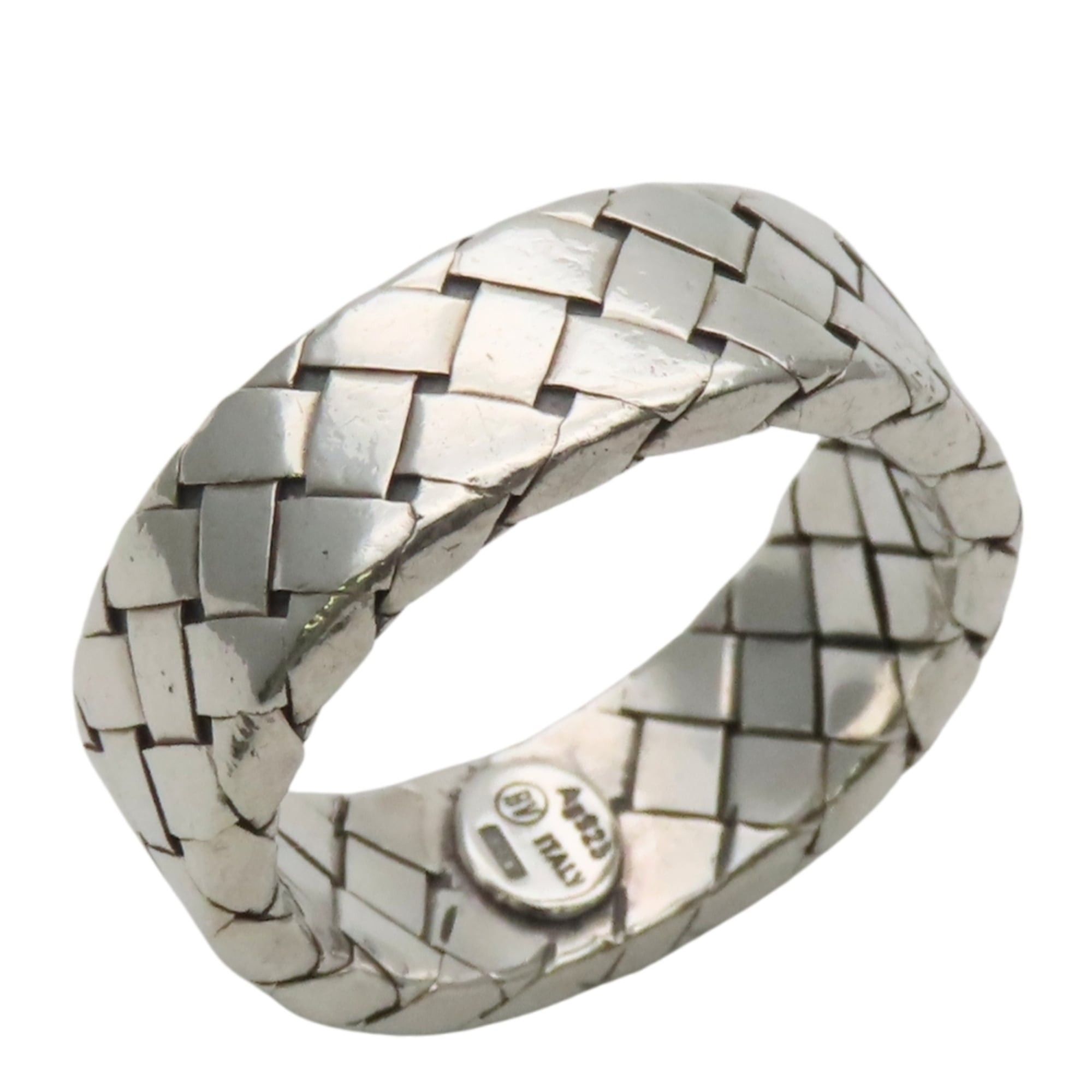 Bottega Veneta Bottega Veneta ring, Intrecciato design, SV925, approximately 10.0g, men's. Size ONE SIZE - 1 Thumbnail