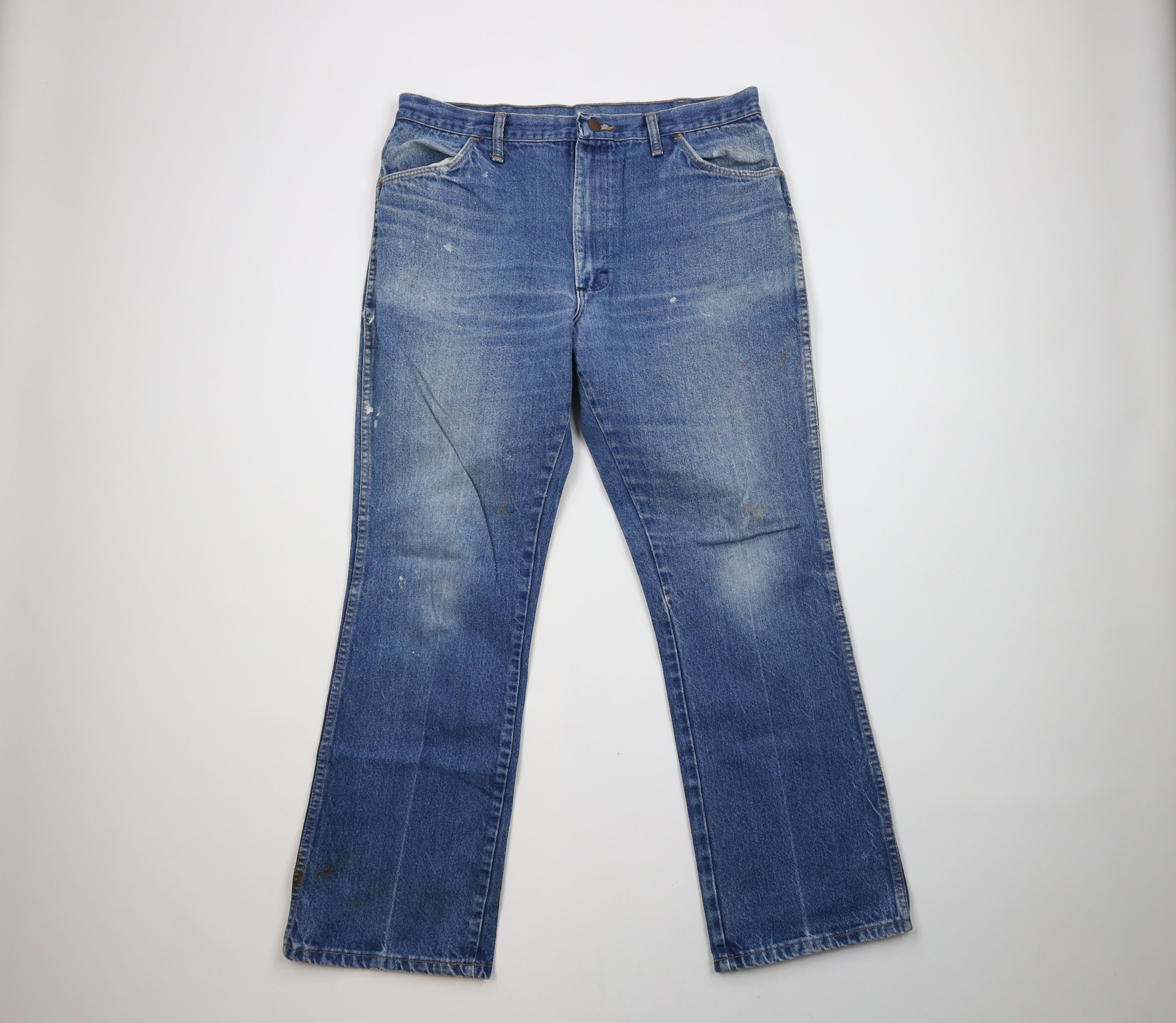Vintage Vintage 70s Streetwear Flared Wide Leg Bootcut Jeans USA Size US 36 / EU 52 - 1 Thumbnail