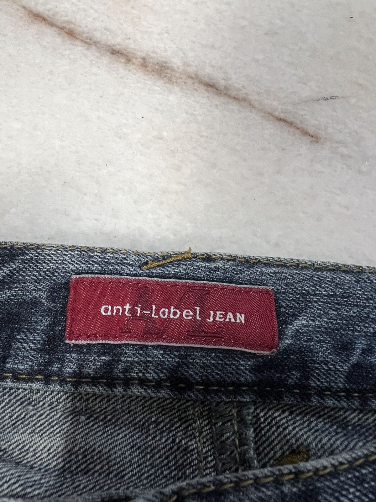 If Six Was Nine × Le Grande Bleu (L.G.B.) JAPANESE BRAND ANTI-LABEL FLARE JEANS VERY RARE Size US 31 - 15 Thumbnail