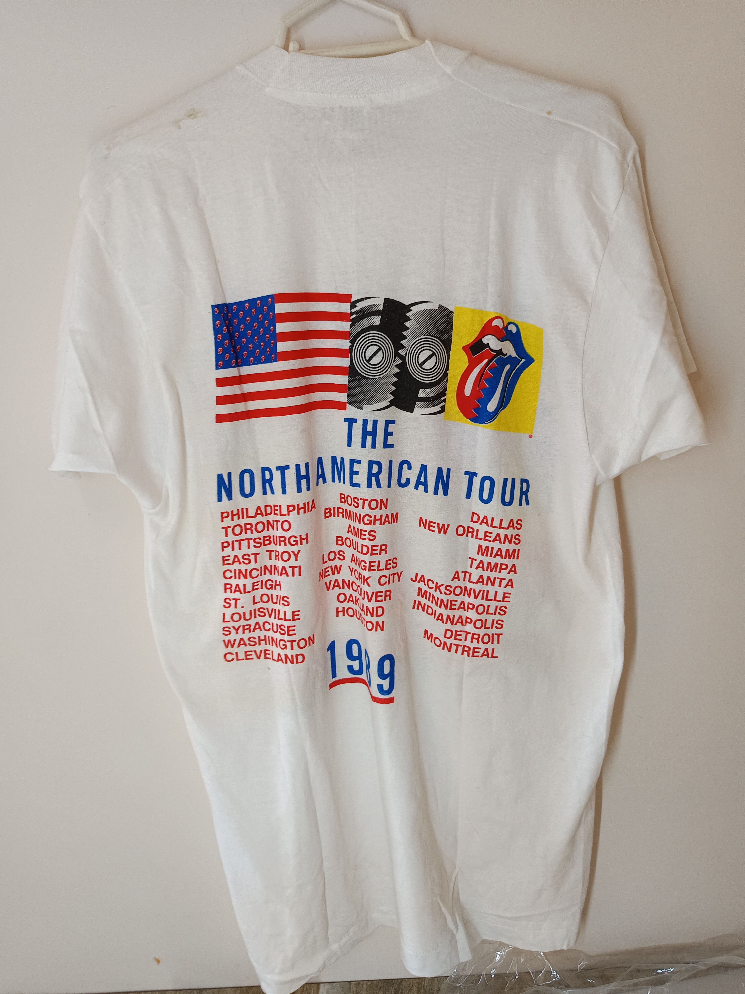 Band Tees × The Rolling Stones × Vintage VTG Rolling Stone Steel wheels The North American Tour 1989 Size US XL / EU 56 / 4 - 7 Thumbnail