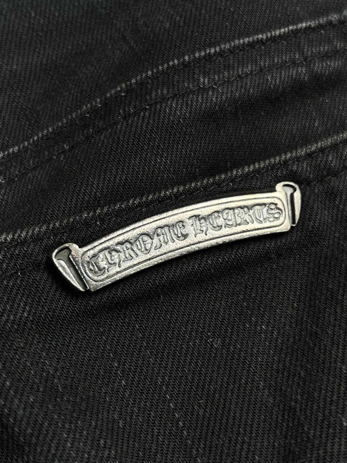 Chrome Hearts Chrome Hearts Thrashed Faded Fleur Knee Silver Denim Jeans Size US 30 / EU 46 - 9 Thumbnail