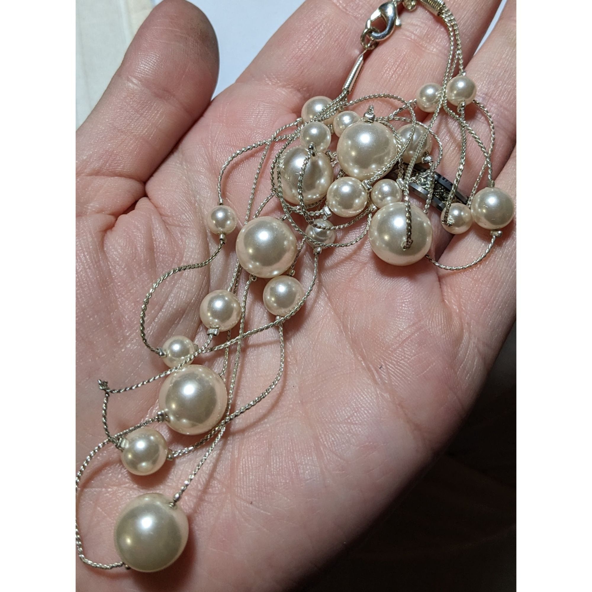 Other Whimsical Glam Roman Multilayer Pearl Station Necklace Size ONE SIZE - 7 Thumbnail