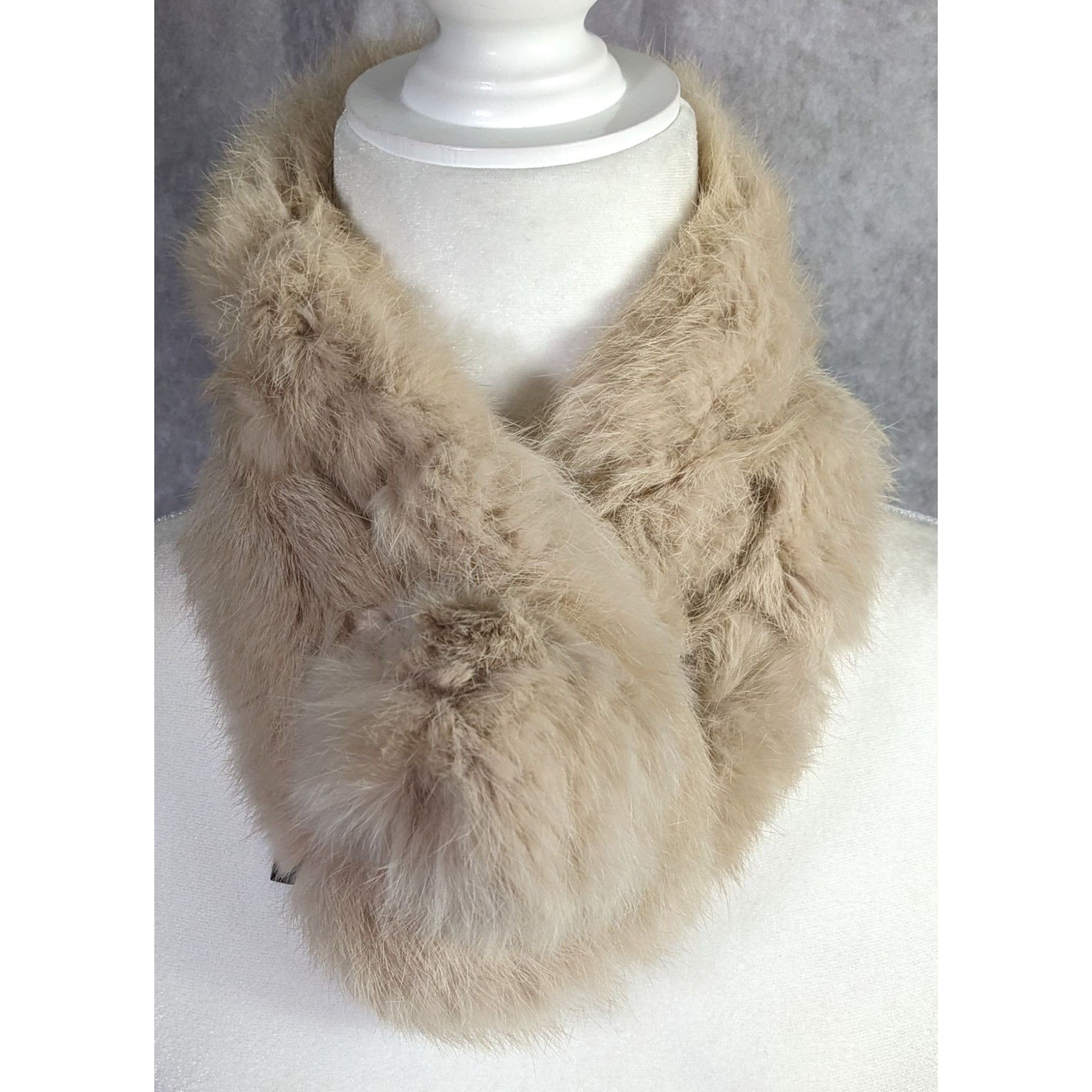 Other Vintage Genuine Rabbit Fur Pull-Through Scarf Size ONE SIZE - 6 Thumbnail