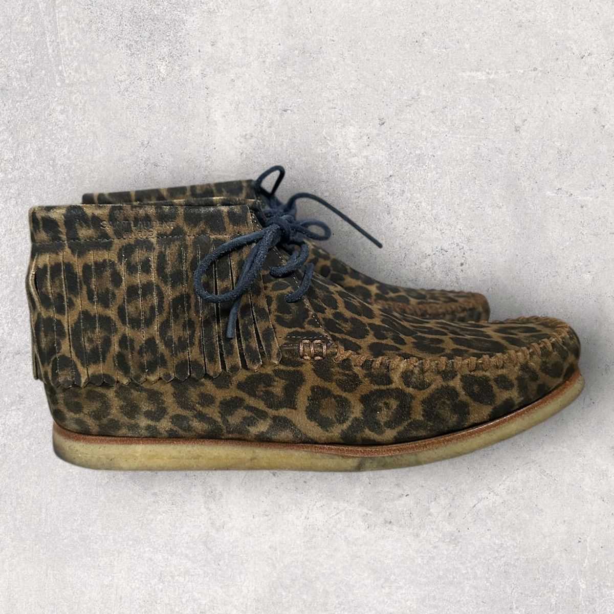 Saint Laurent Paris Saint Laurent Fringe Moccasin Wallabies Size US 10 / EU 43 - 1 Thumbnail