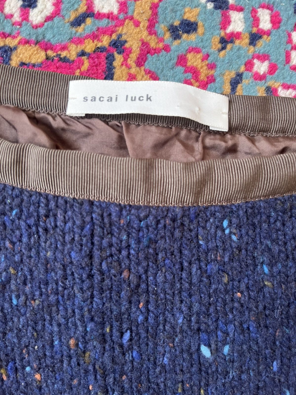 Sacai Sacai Luck , Knit skirt with lining and chain detail Size 26" / US 2 / IT 38 - 2 Thumbnail