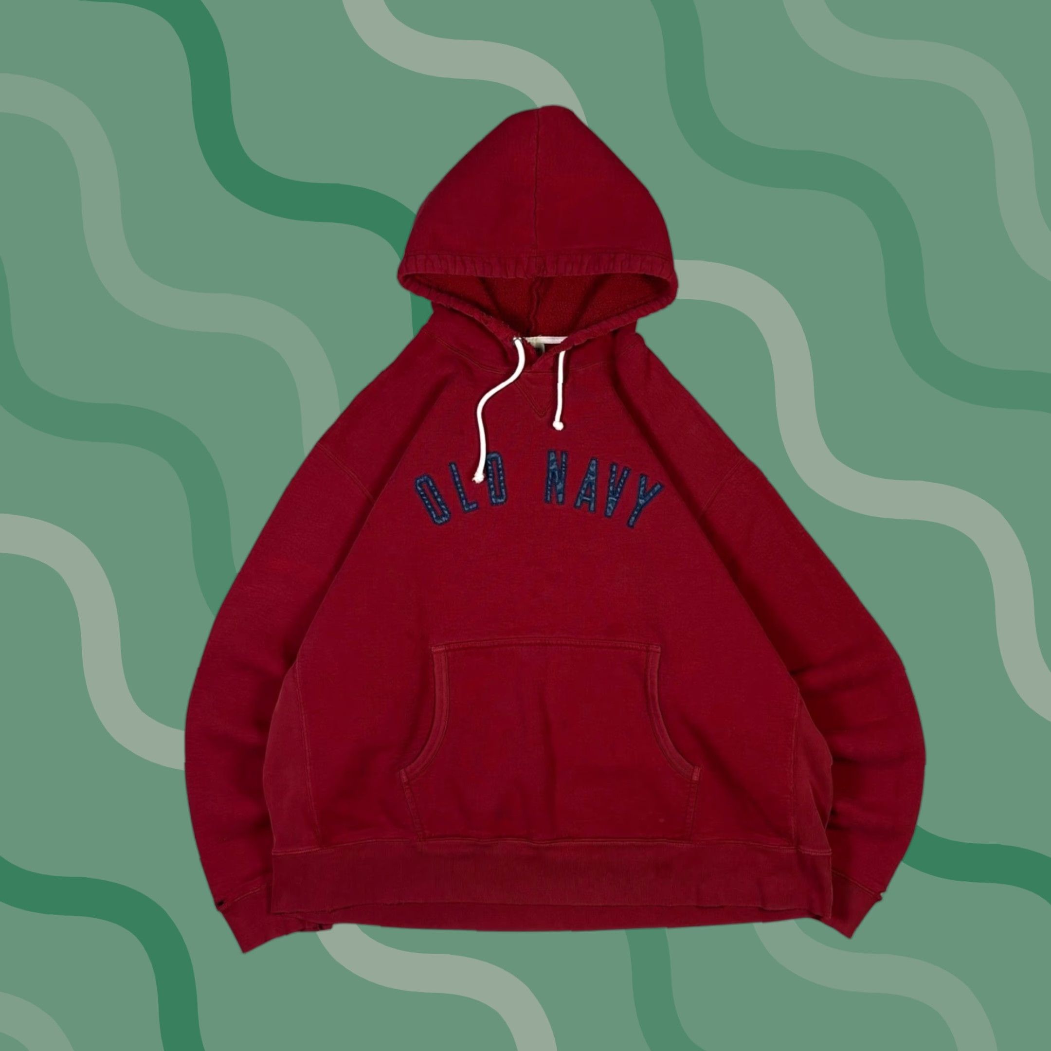 Old Navy Old Navy Hoodie Mens 2XL Red Pullover Fleece Sweatshirt Logo Applique Size US XXL / EU 58 / 5 - 1 Thumbnail