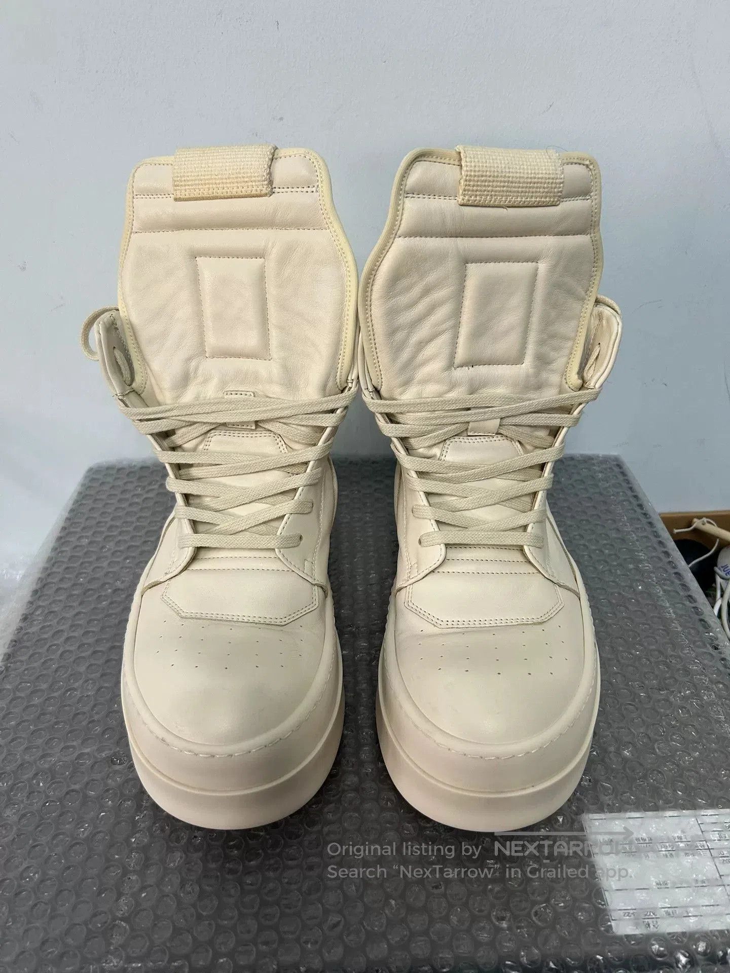 Rick Owens Rick Owens White Thick Low Triangle Sneakers. Size US 6 / EU 39 - 3 Thumbnail