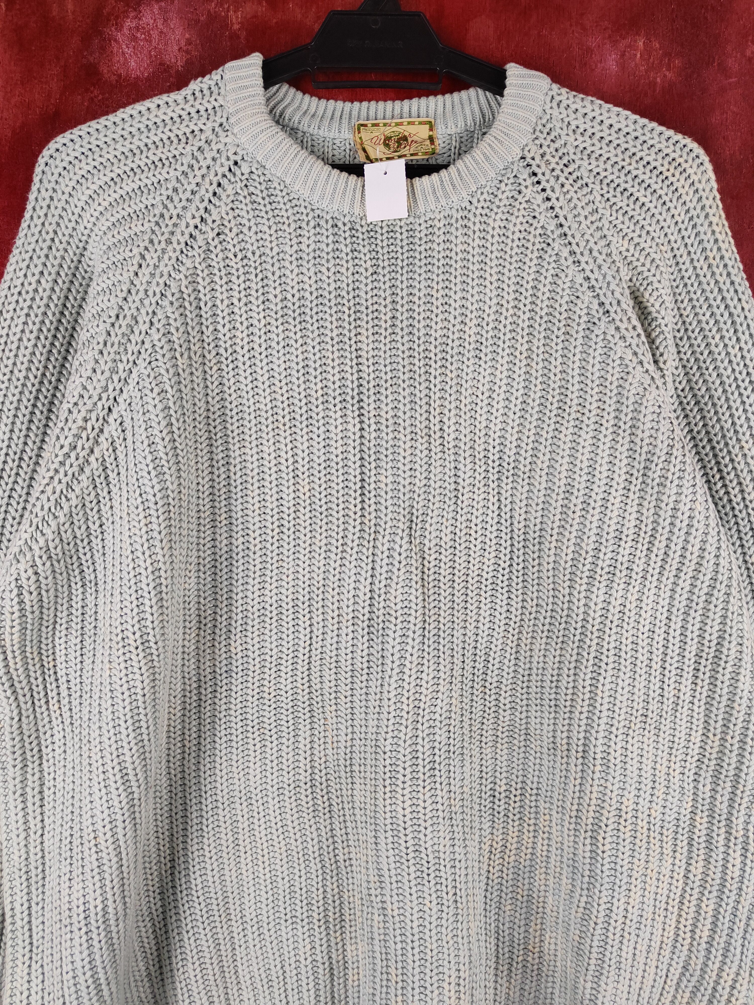 Homespun Knitwear × Japanese Brand × Vintage Wonder Stafe Blue Faded Knitwear Sweatshirts #S2373 Size XL / US 12-14 / IT 48-50 - 2 Thumbnail