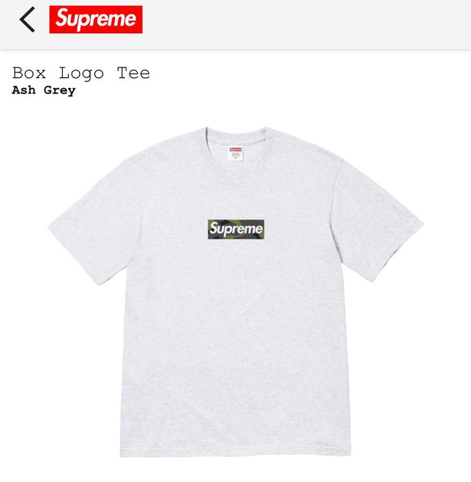 Supreme Supreme Box Logo Tee Ash Grey XXL | Grailed