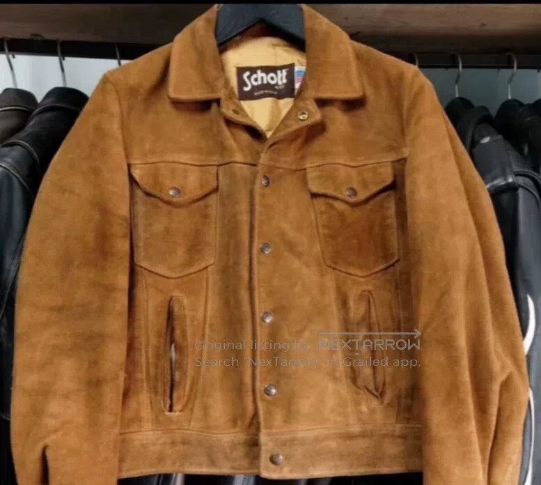 Other Fleece cowhide leather jacket leather jacket Size US M / EU 48-50 / 2 - 1 Thumbnail