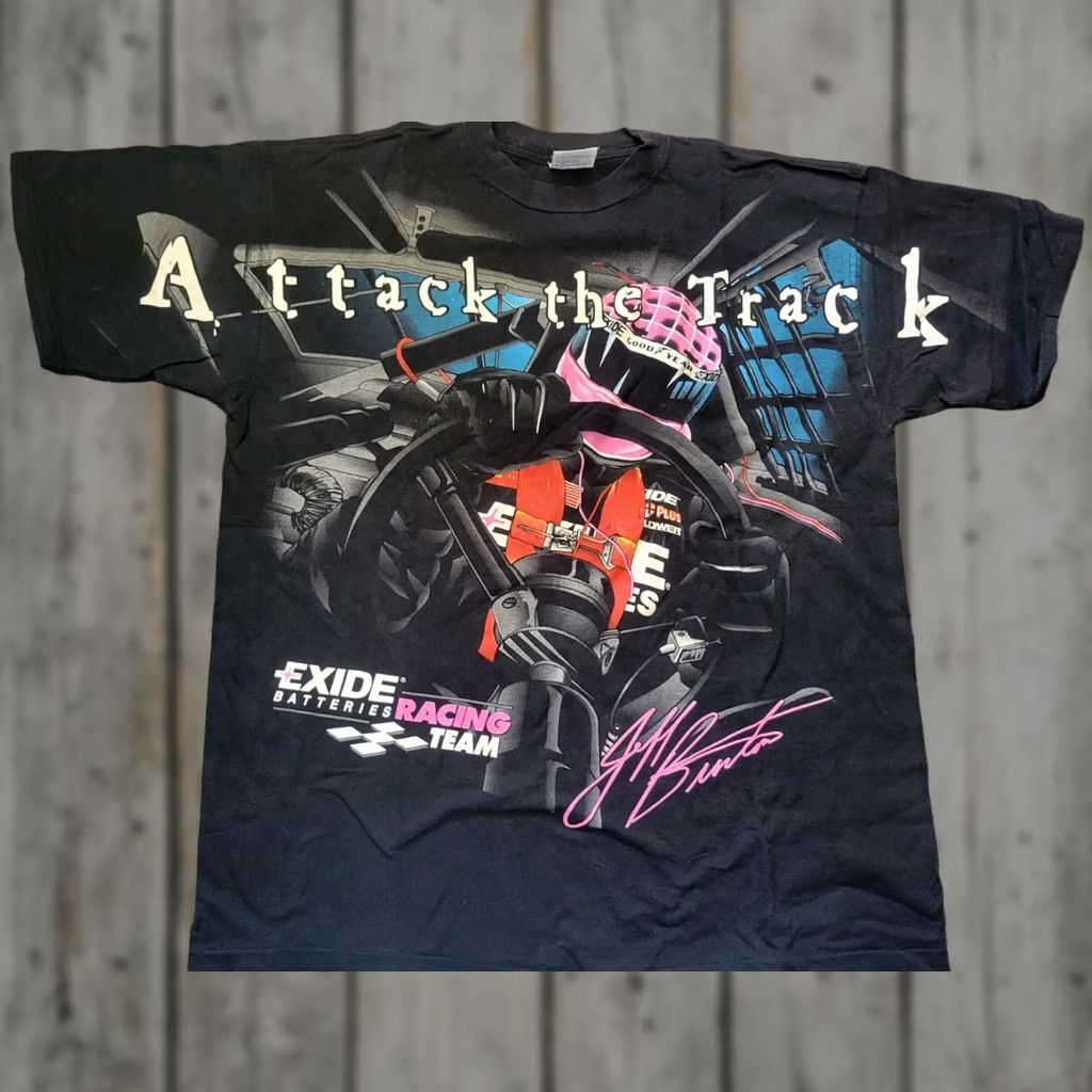 Tultex VINTAGE Rare 1998 Tultex Nascar Tee Shirt Men’s XL Black Tultex Shirt Men XL Nascar Jeff Burton Attack the Track Size US XL / EU 56 / 4 - 1 Thumbnail
