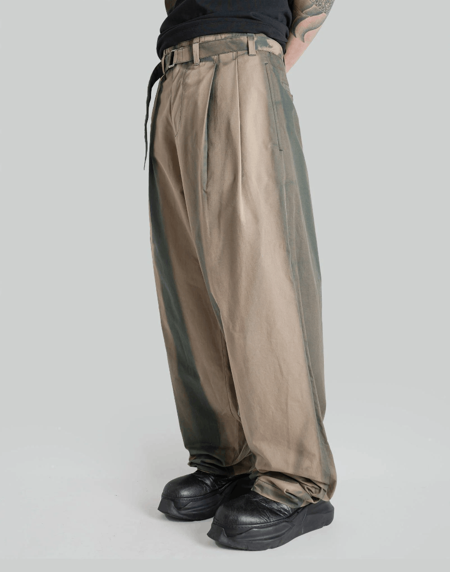 JiyongKim SUN-BLEACHED BELTED WIDE TROUSERS Size US 32 / EU 48 - 2 Thumbnail