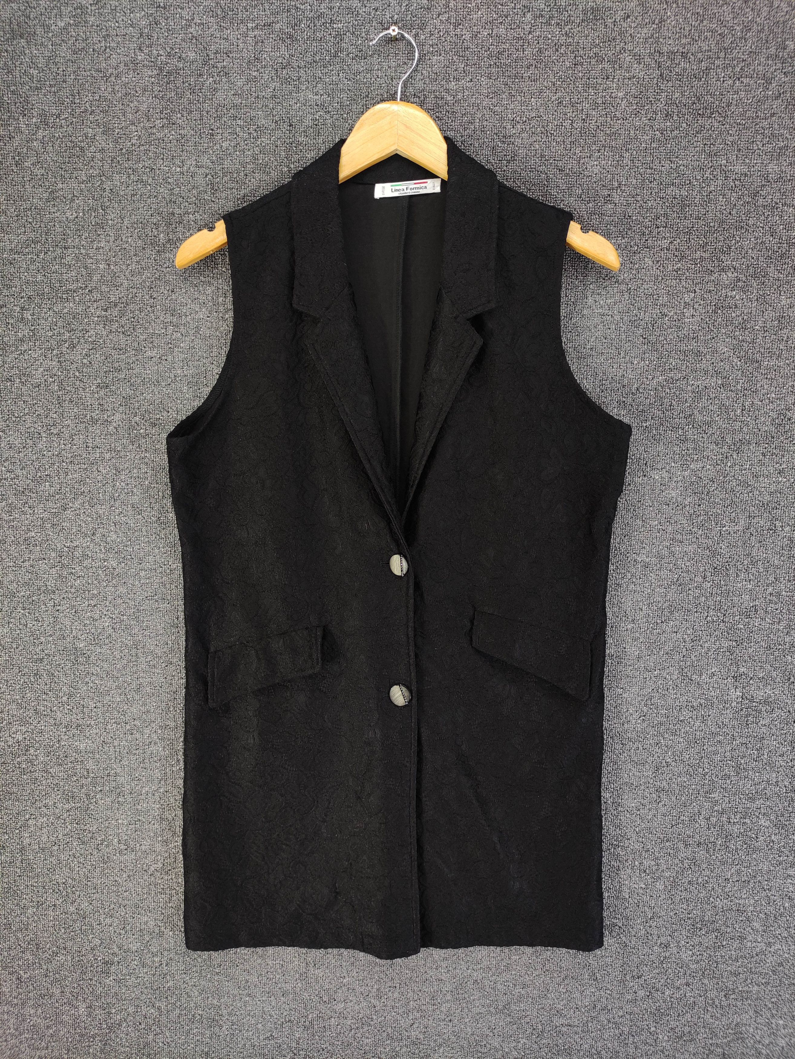 Japanese Brand Linea Formica Cardigan Sleeve Less Embroidery Long Vest Size M / US 6-8 / IT 42-44 - 1 Thumbnail