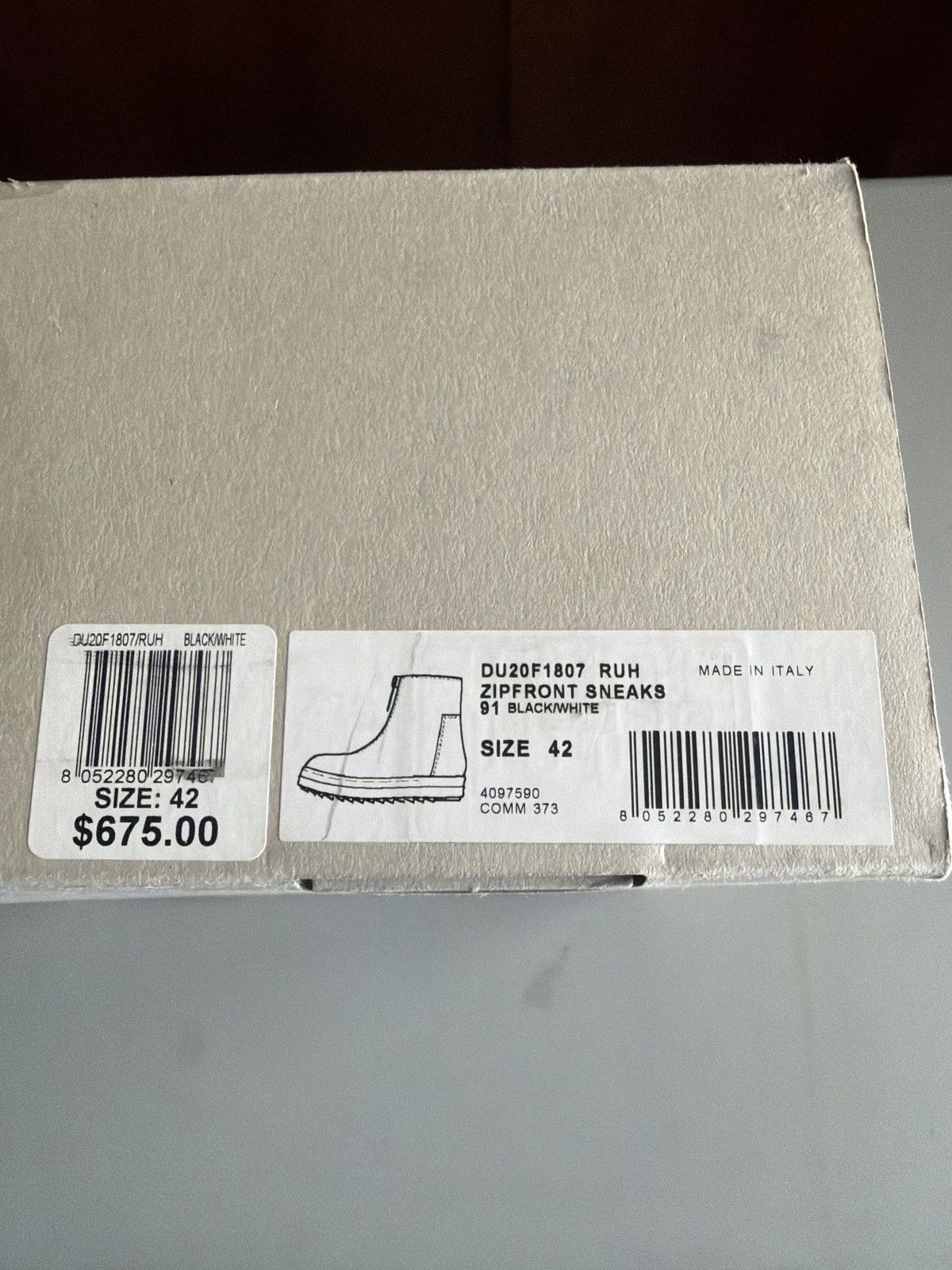Rick Owens Drkshdw Rick Owens Zip Front Sneaker Size US 9 / EU 42 - 10 Thumbnail