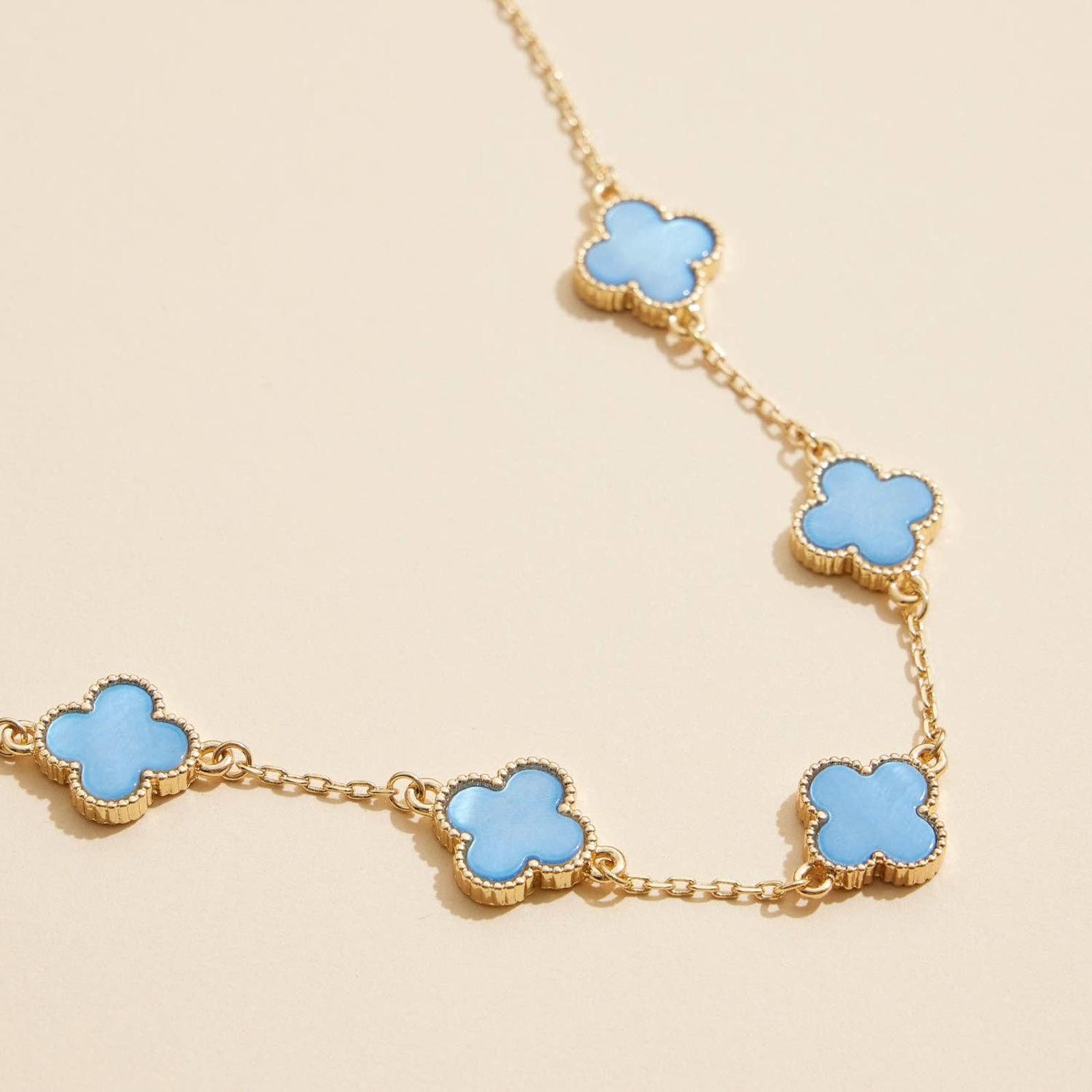 Other Chain Clover Necklace with Shell Inlay Charms Reversible Size ONE SIZE - 7 Thumbnail