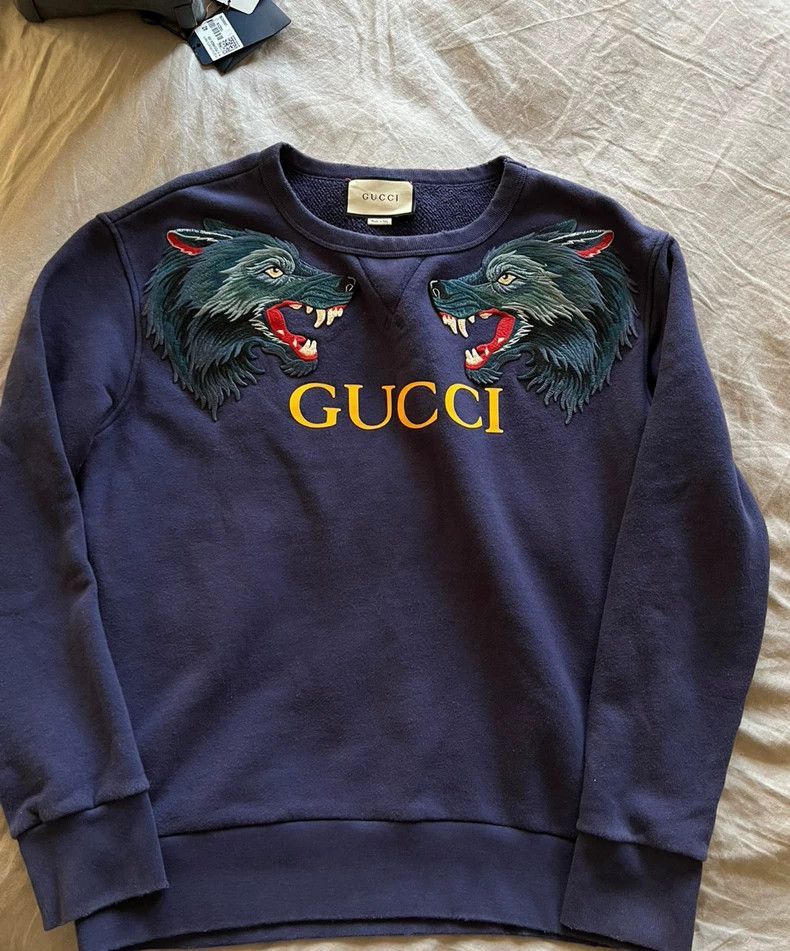 Gucci Gucci Wolf Print Crewneck Sweatshirt-2507 Size US M / EU 48-50 / 2 - 6 Thumbnail