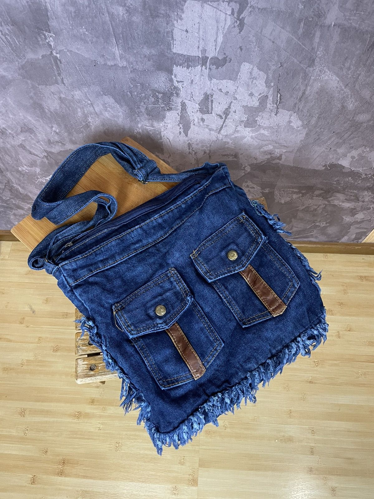 Japanese Brand Vintage Shoulders Bag Avangard 90s Hippie Peace ☮️ Streetwear Size ONE SIZE - 1 Thumbnail