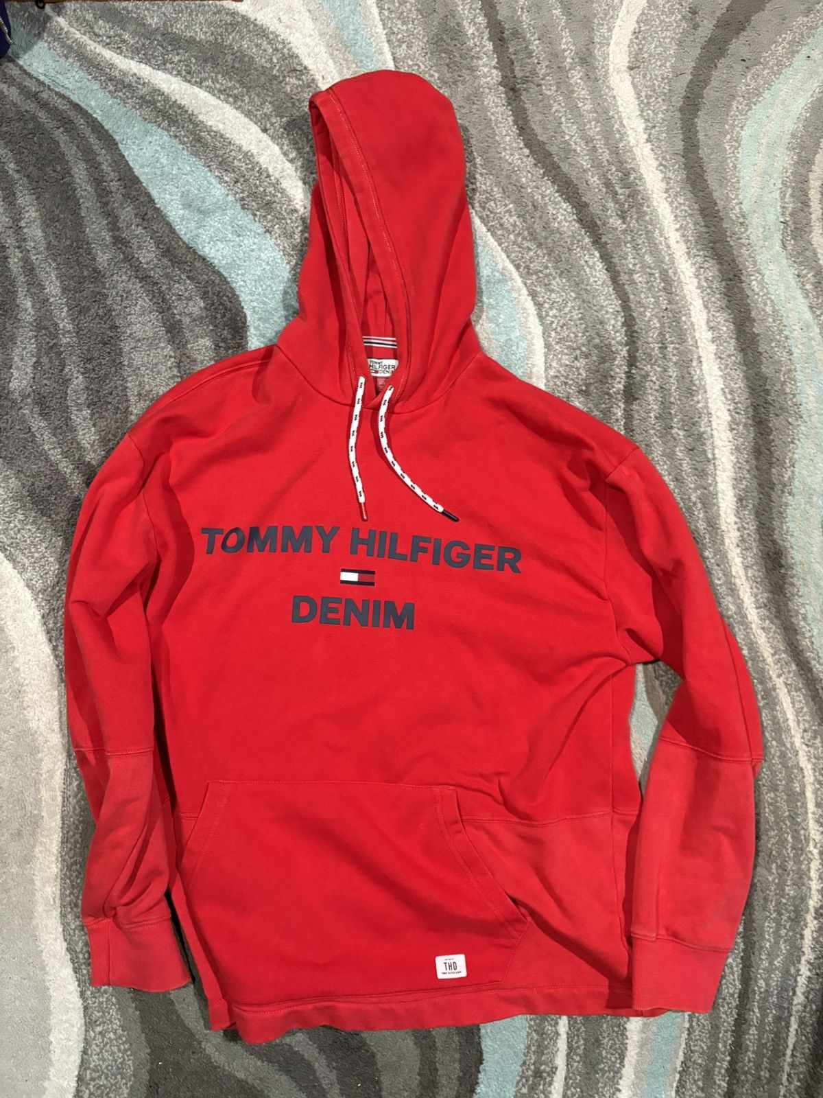 Tommy Hilfiger Red Tommy Hilfiger Hoodie Size US XL / EU 56 / 4 - 1 Thumbnail