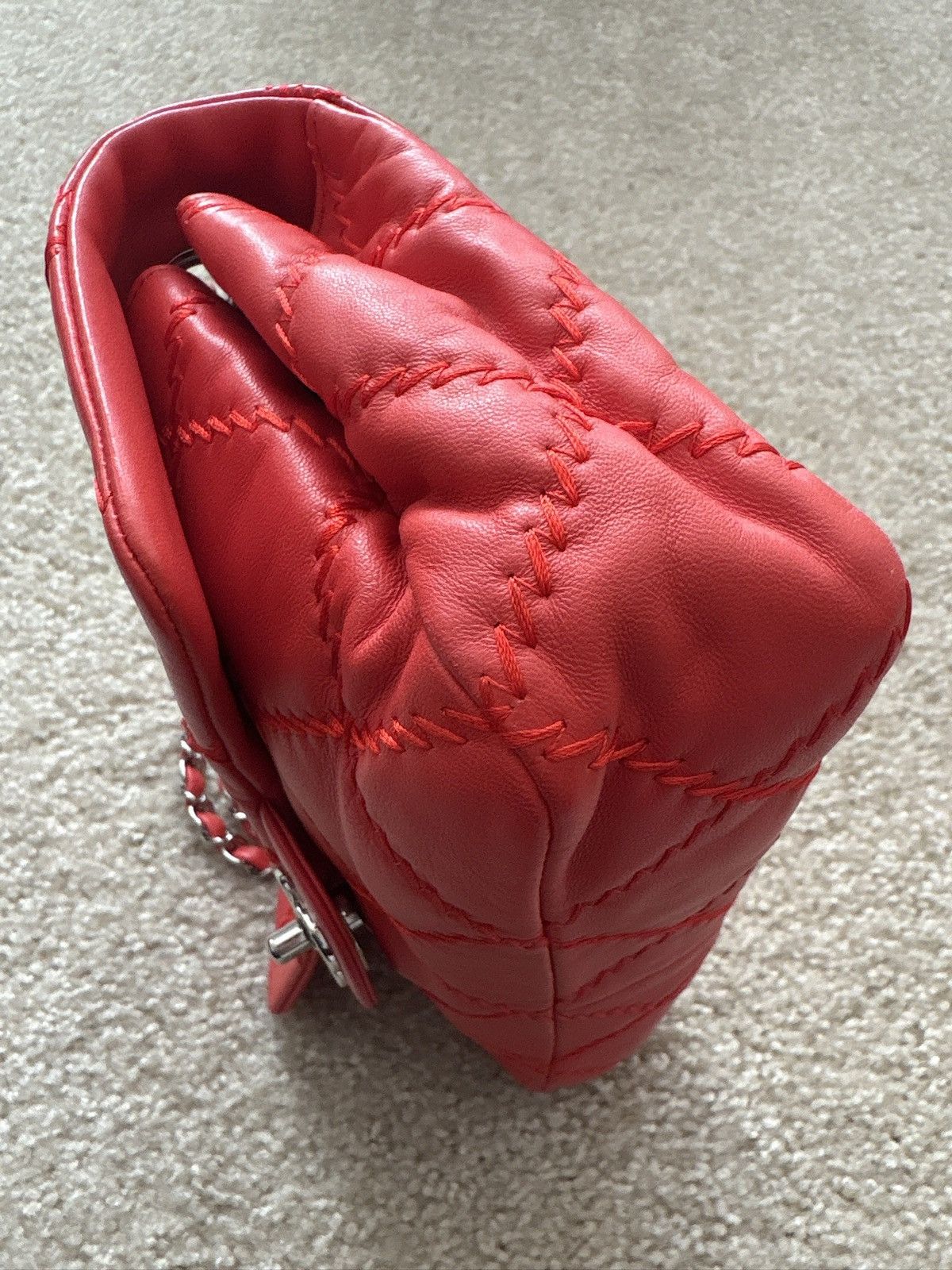 Chanel Chanel Red Wild Stitch Single Flap Bag Size ONE SIZE - 7 Thumbnail