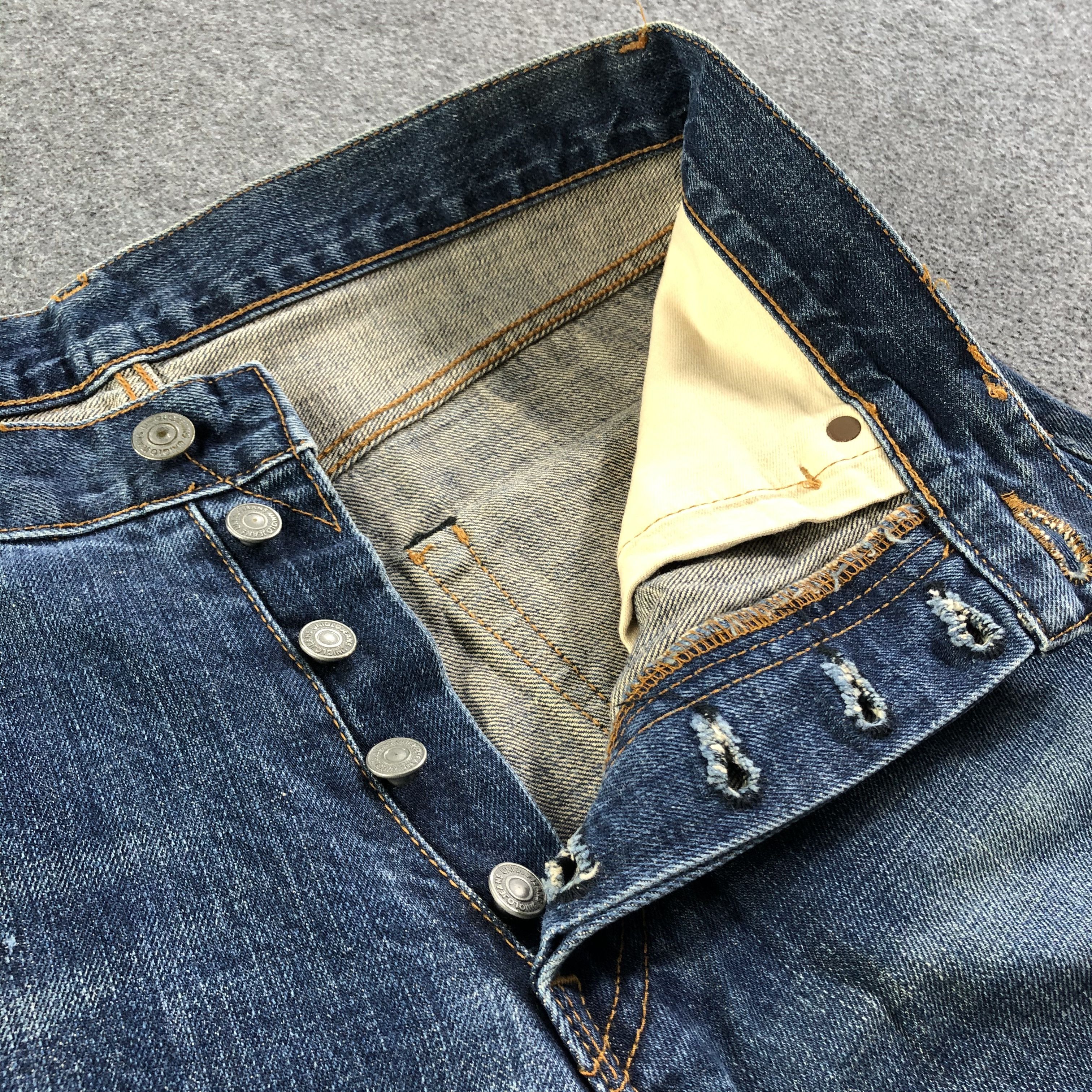 Japanese Brand Uniqlo Selvedge Jeans Blue Wash Jeans -J2858 Size US 32 / EU 48 - 8 Thumbnail