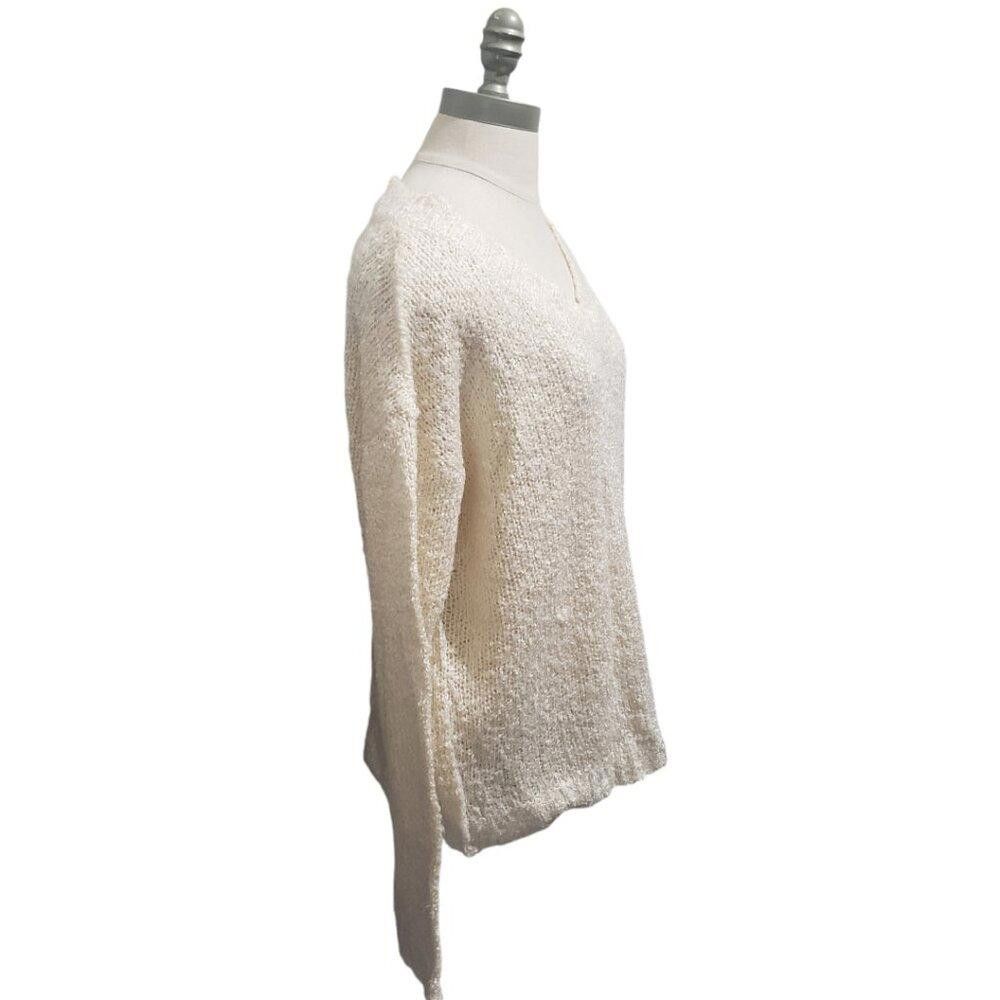 Designer CT1947 Andree by Unit Cream V-neck Long Sleeve Sweater S Size S / US 4 / IT 40 - 3 Thumbnail