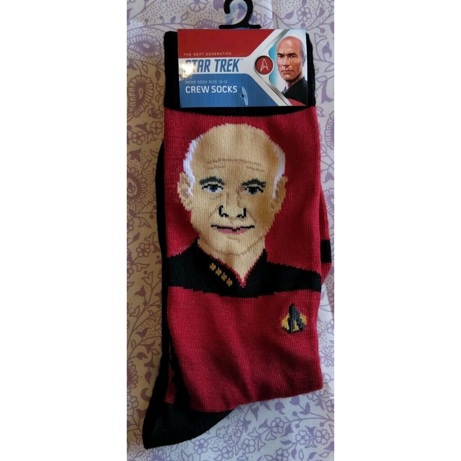 Other NWT !! Official Star Trek Crew Socks Men, All 4 Pairs, 10-13 Size ONE SIZE - 4 Thumbnail