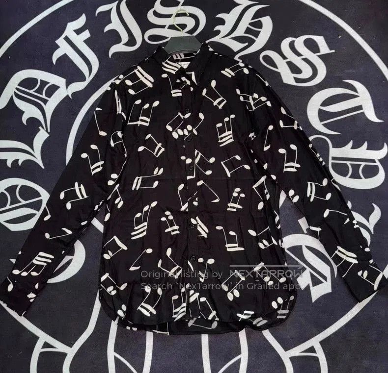 Saint Laurent Paris Saint Laurent Music Note Black Shirt. Size US L / EU 52-54 / 3 - 2 Thumbnail