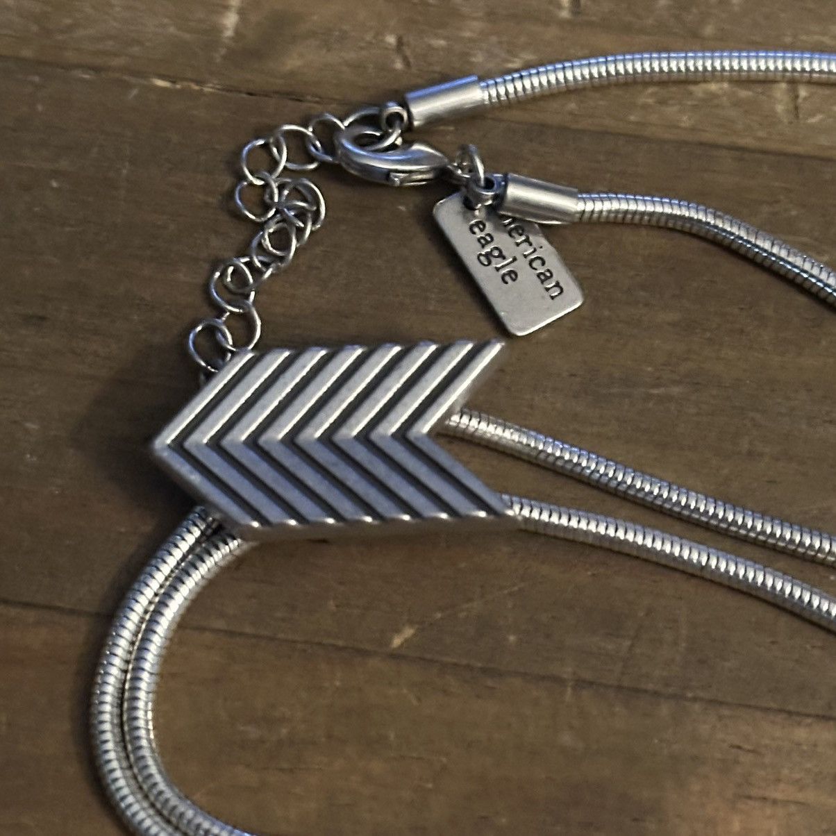 American Eagle Outfitters American Eagle silver adjustable arrowhead lariat necklace Size ONE SIZE - 3 Thumbnail